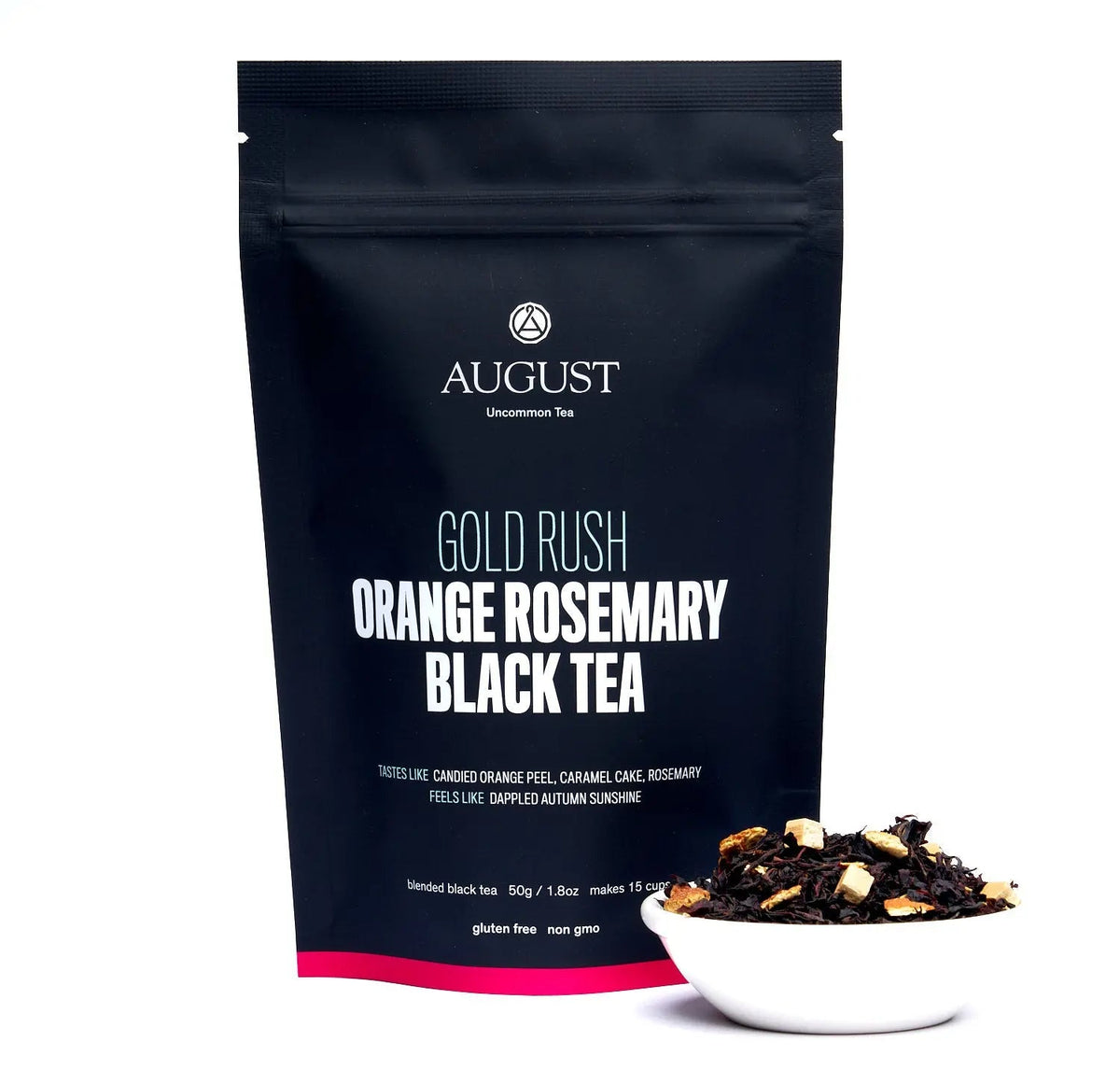 August Uncommon Tea Gold Rush - Orange Rosemary Caramel Black Tea