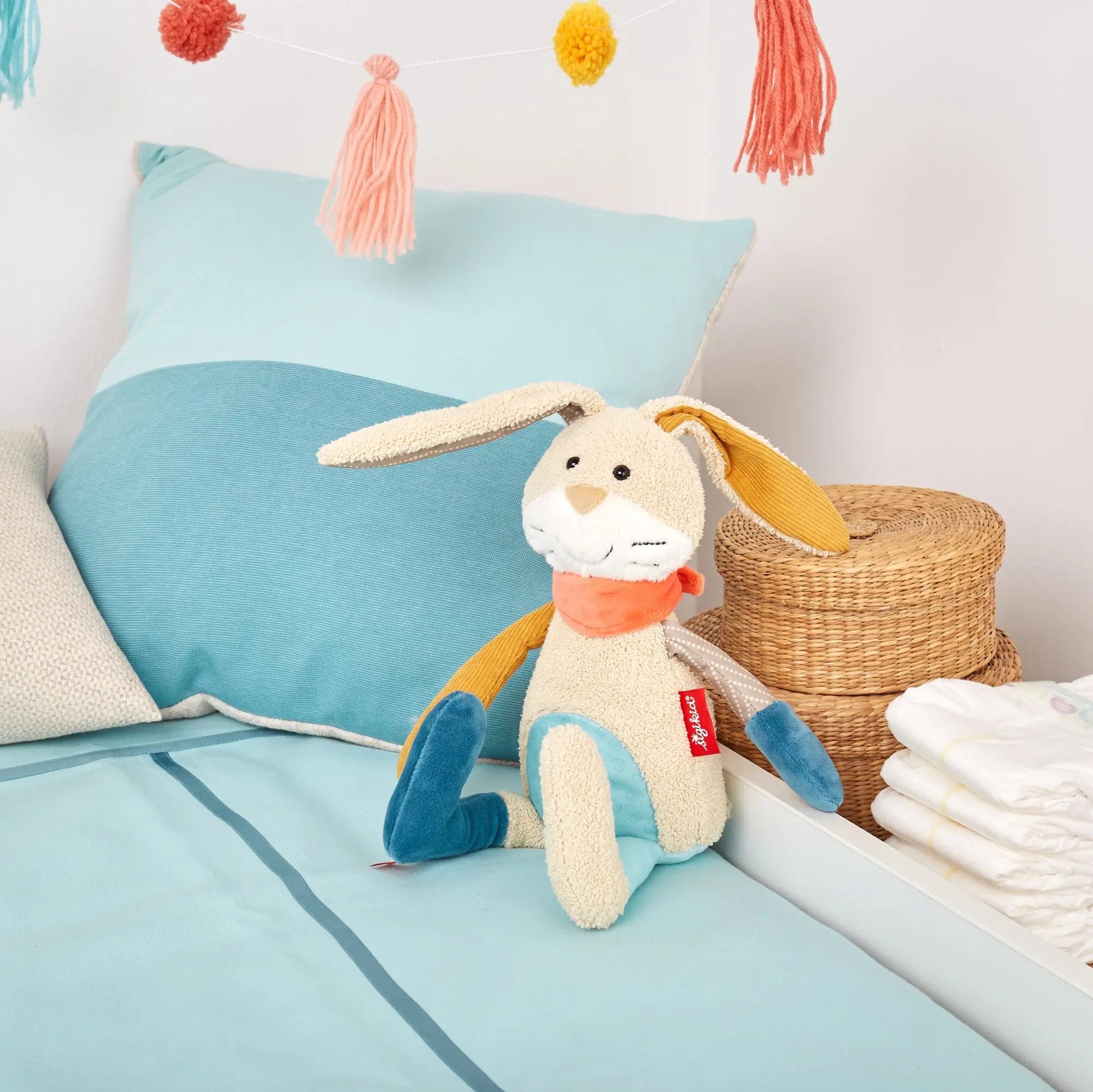 Sigikid Patchwork Rabbit Plush Toy