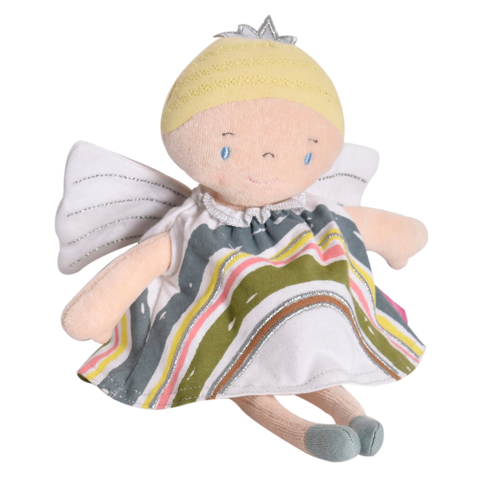 Tikiri Toys Fairy with Blonde Hair in Rainbow Dress