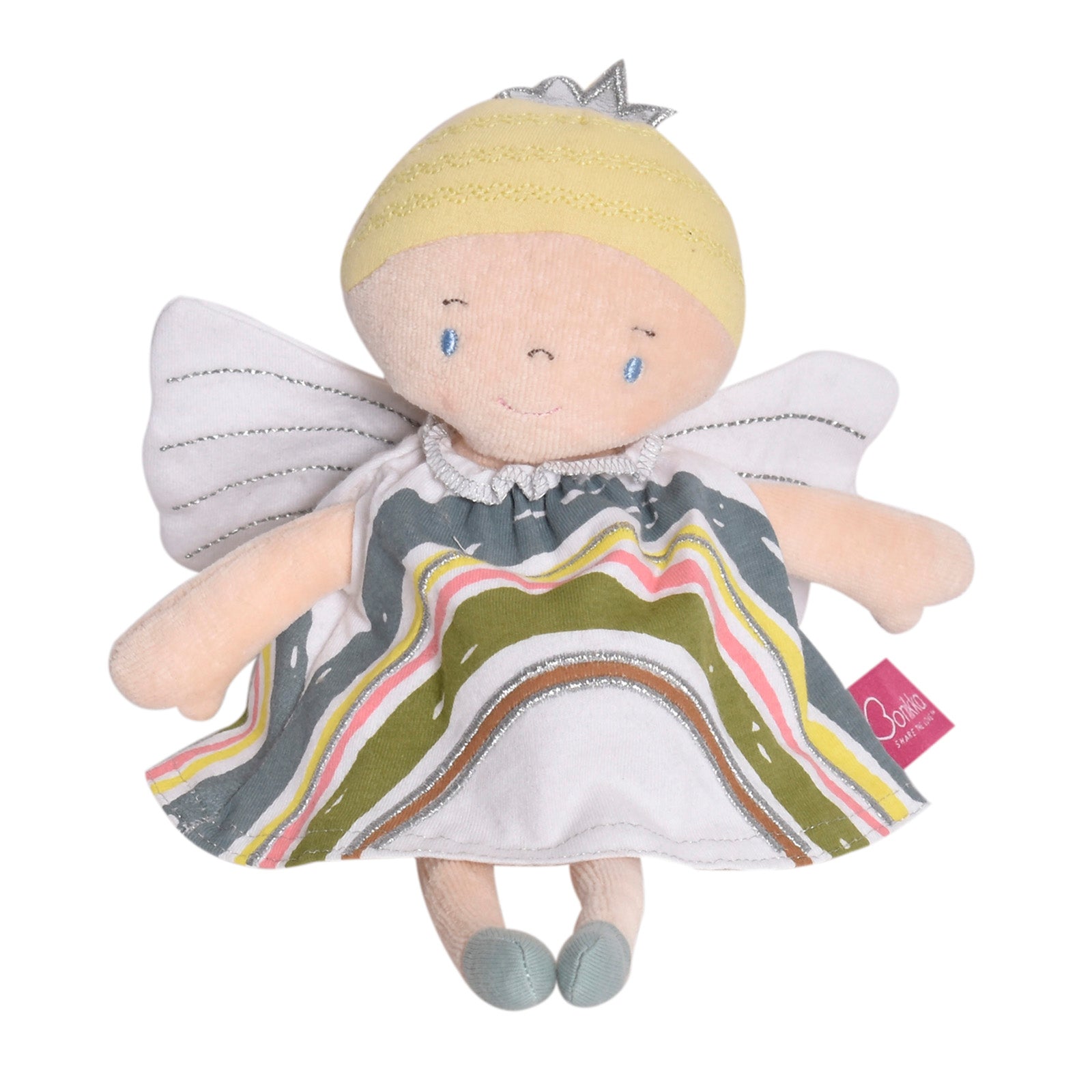 Tikiri Toys Fairy with Blonde Hair in Rainbow Dress
