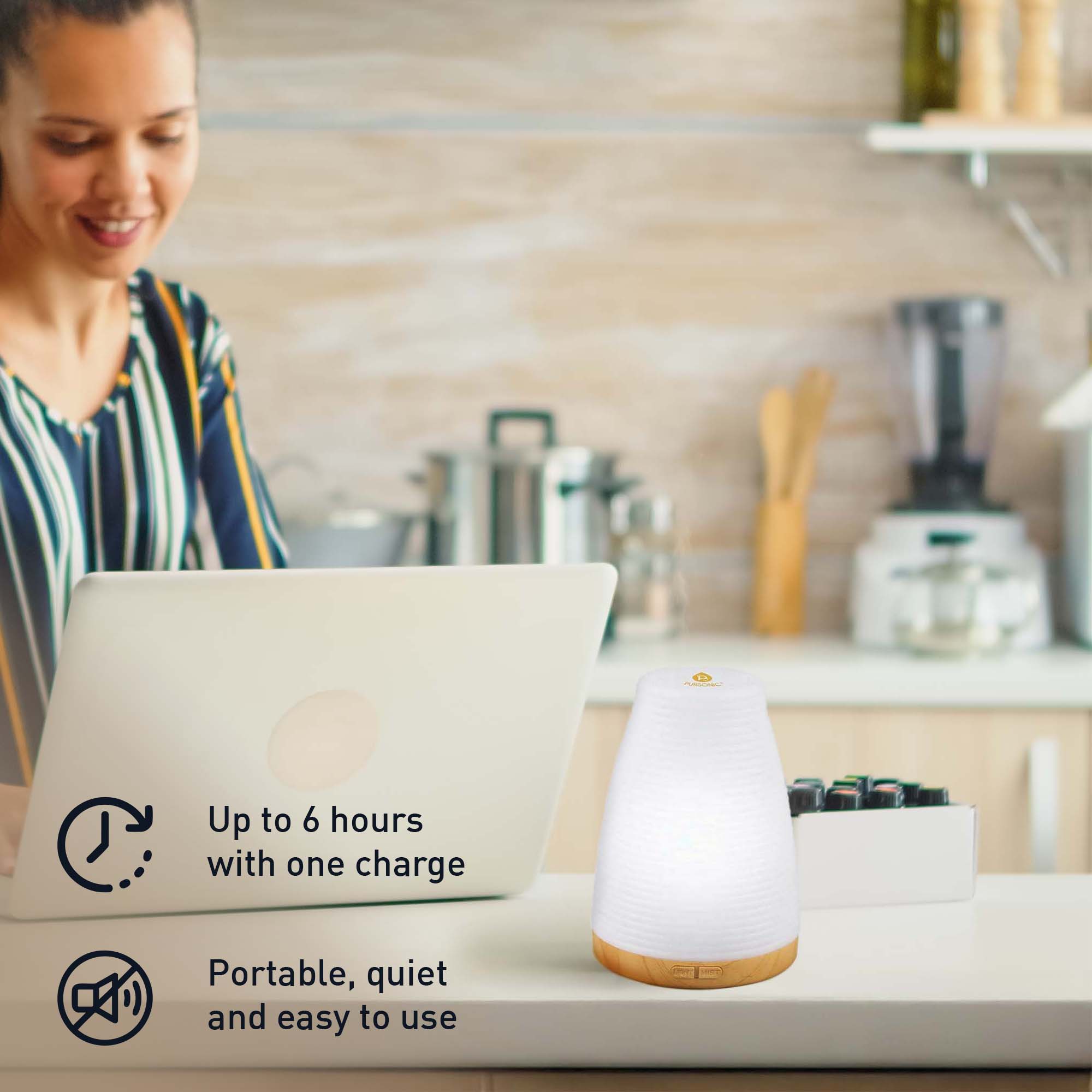 Pursonic 2-in-1 USB Essential oil Aroma Diffuser