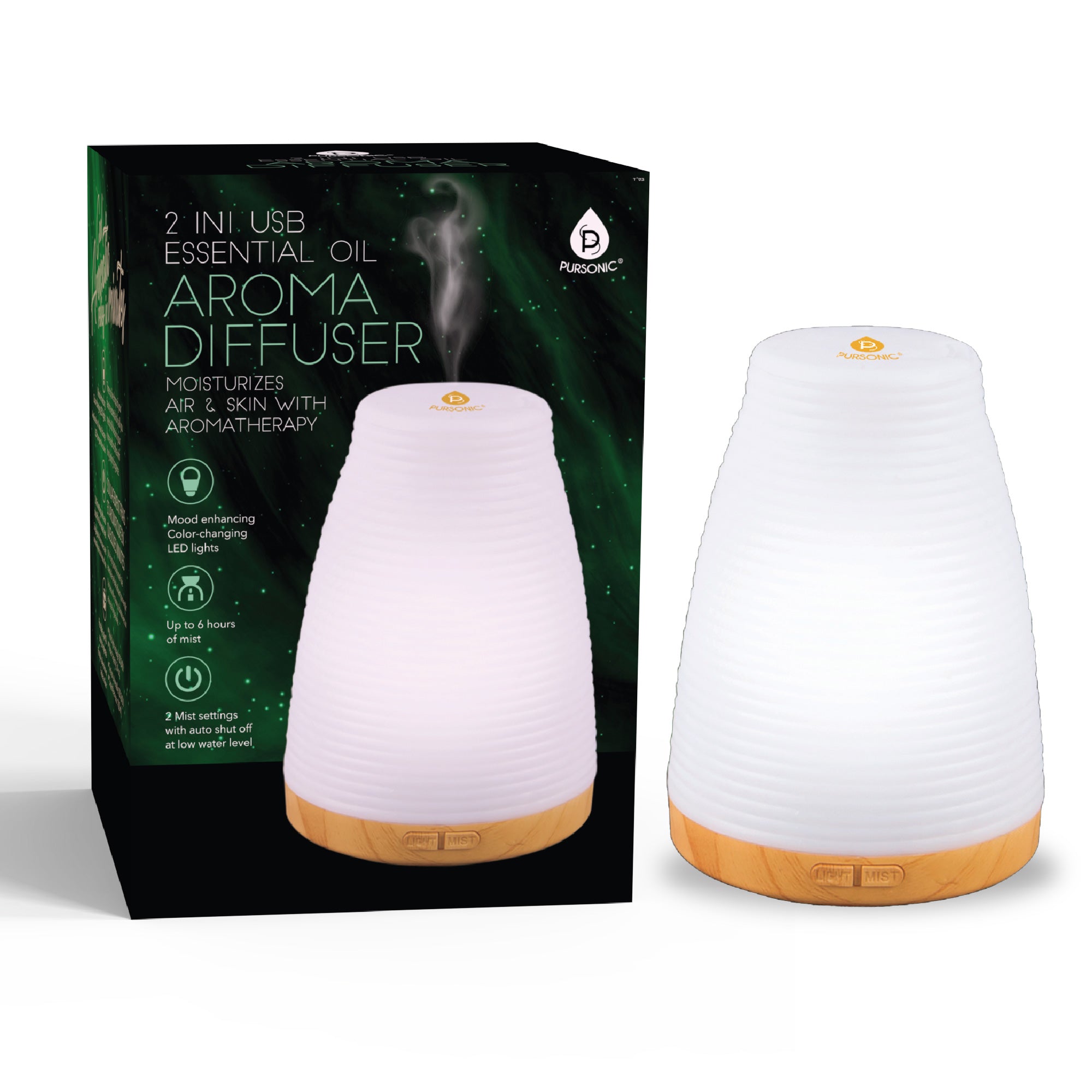 Pursonic 2-in-1 USB Essential oil Aroma Diffuser