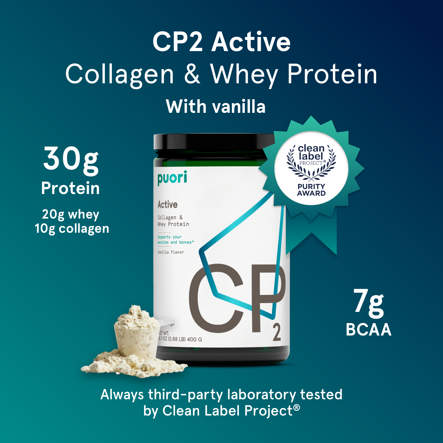 Puori CP2 - Whey & Collagen (20 servings of 29g)