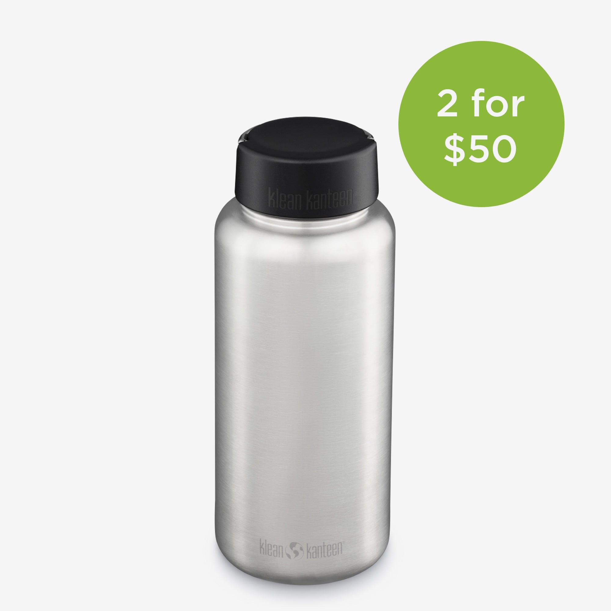Klean Kanteen 40 oz Wide Water Bottle with Loop Cap