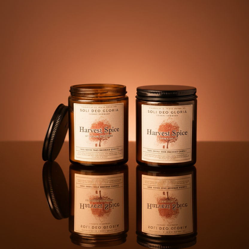 Soli Deo Gloria Candle Company Harvest Spice Fall Beeswax Candle | Organic Essential Oil Infused