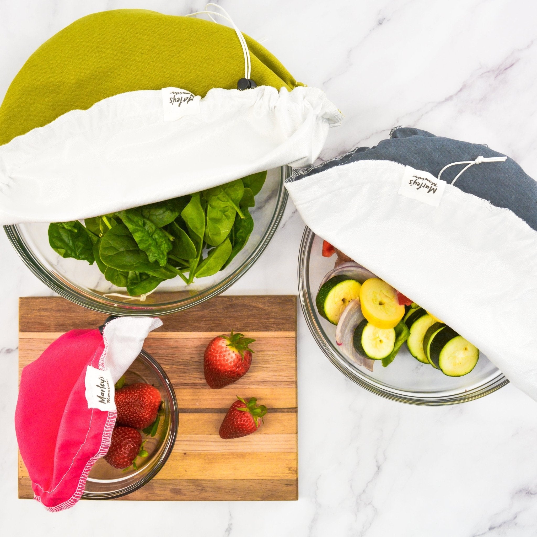 Marley's Monsters Linen Bowl Cover Bundle: Mixed Colors