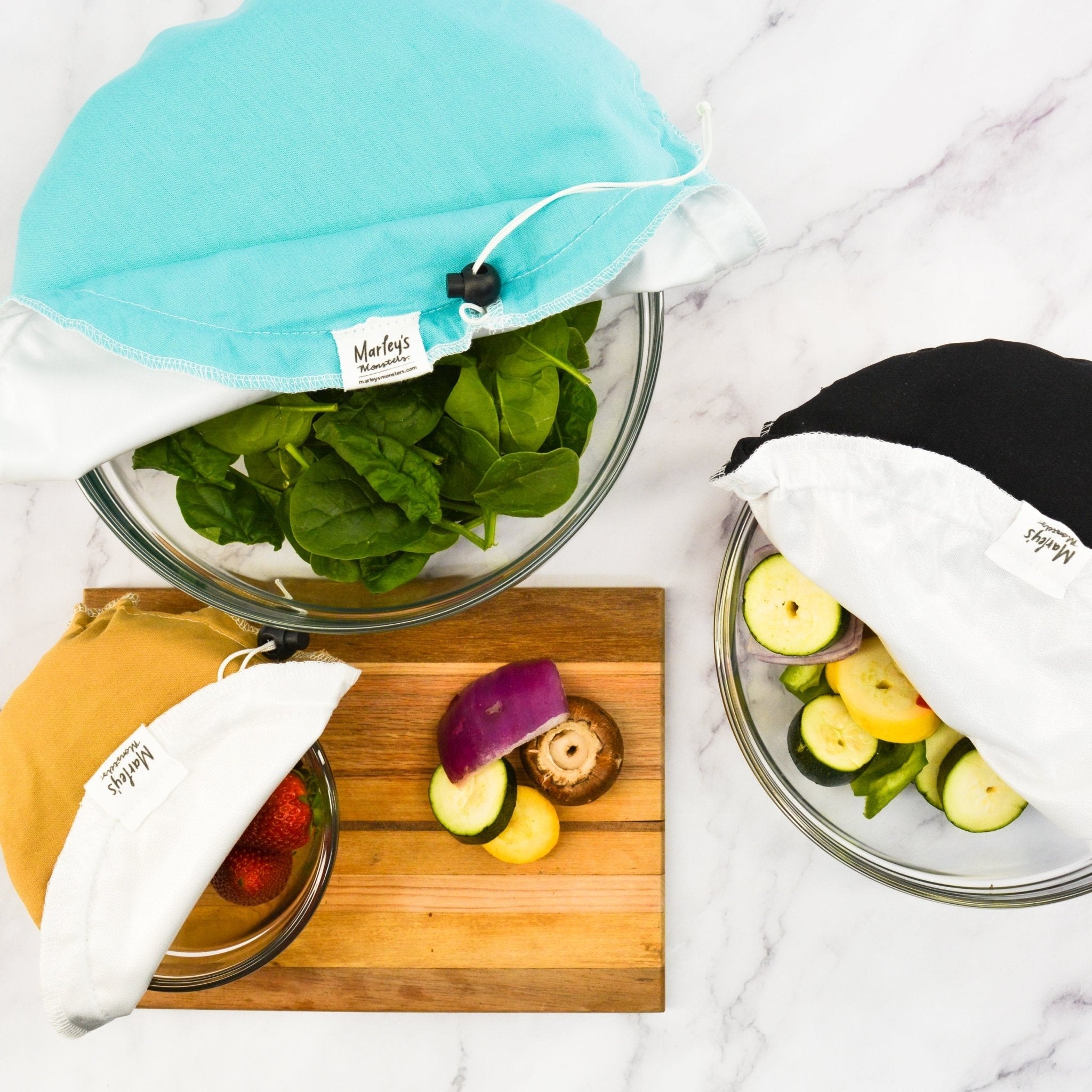 Marley's Monsters Linen Bowl Cover Bundle: Mixed Colors