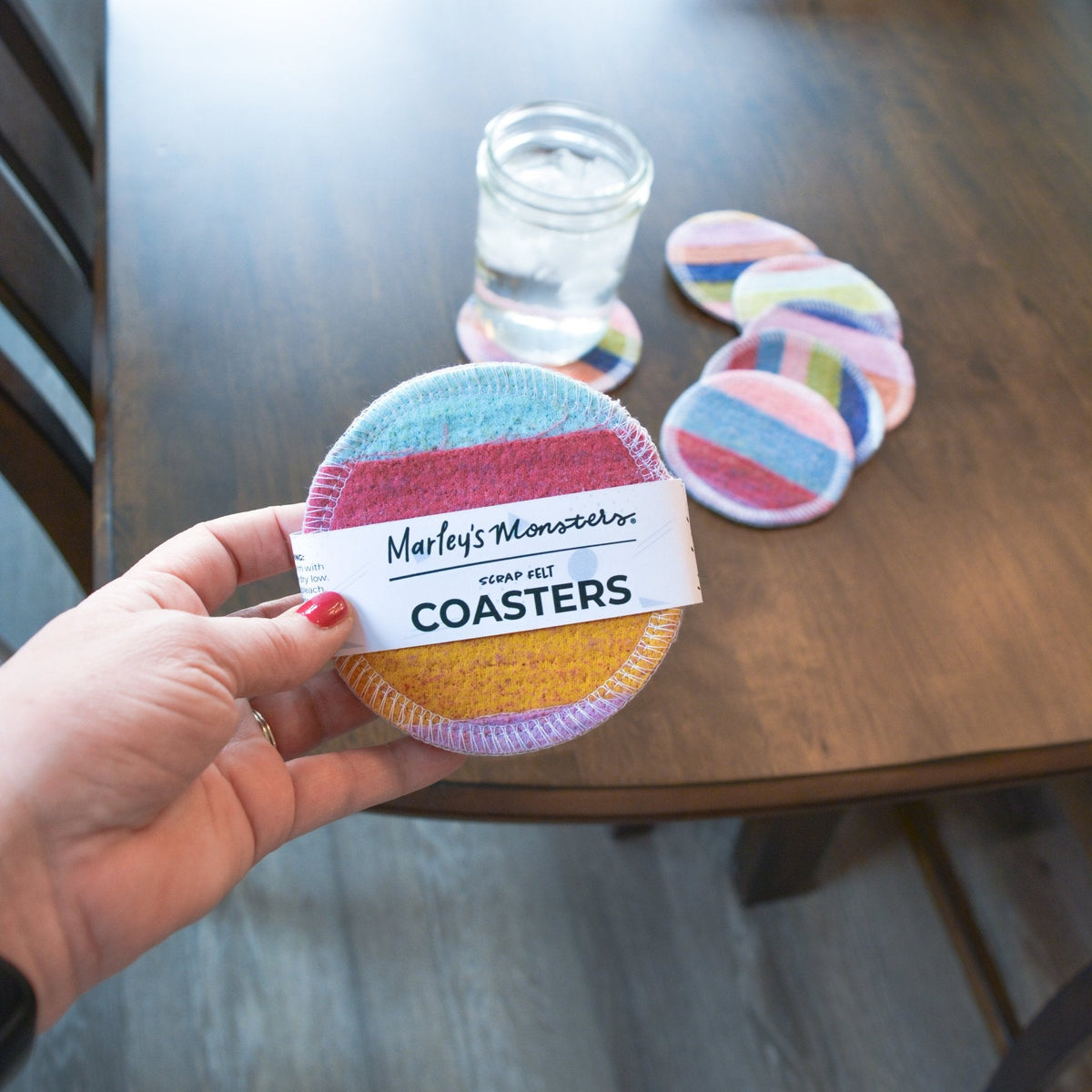 Marley's Monsters Scrap Felt Coasters: 6-Pack