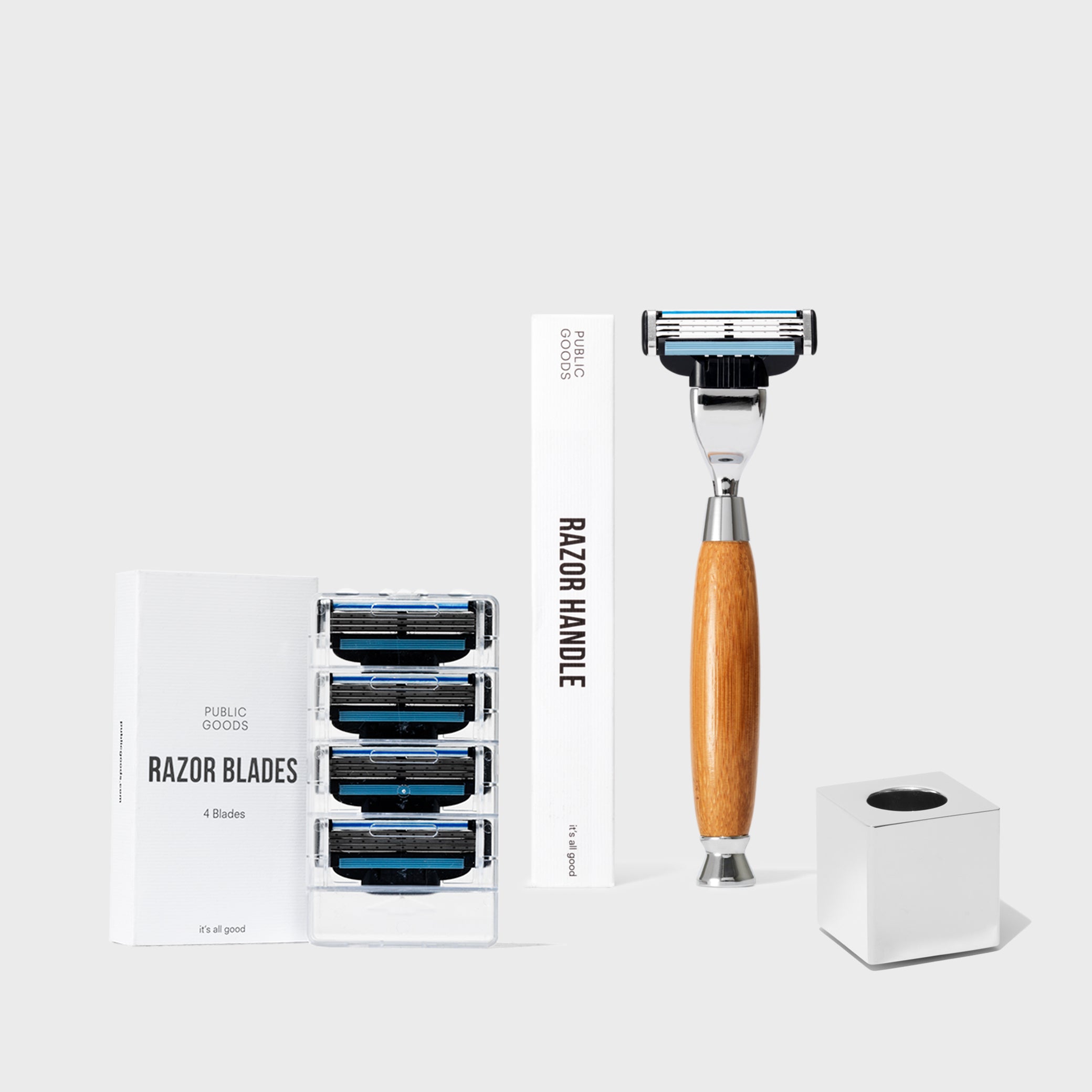 Public Goods Razor w/ Stand and Blades Bundle