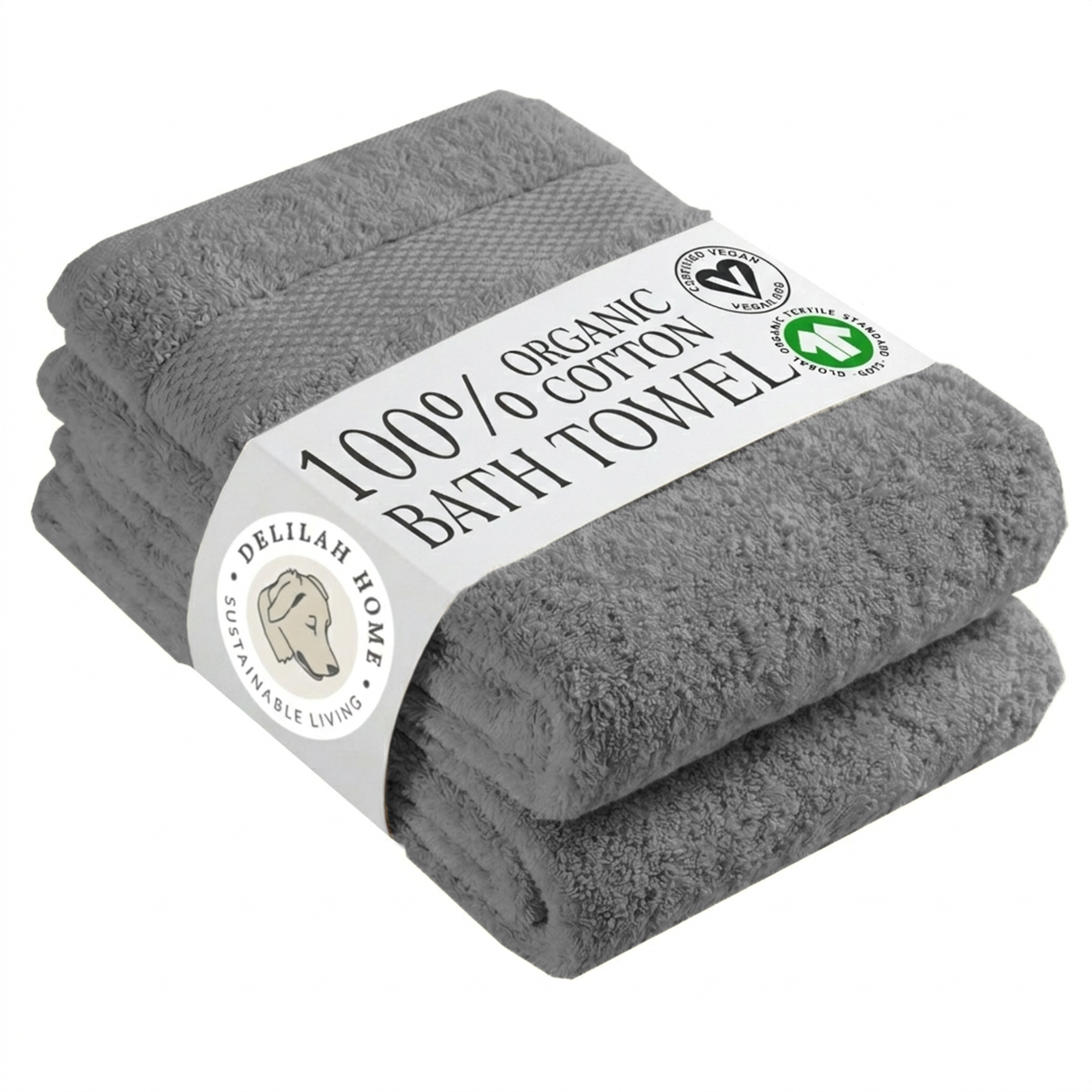 Delilah Home 100% Organic Cotton Bath Towels Collection