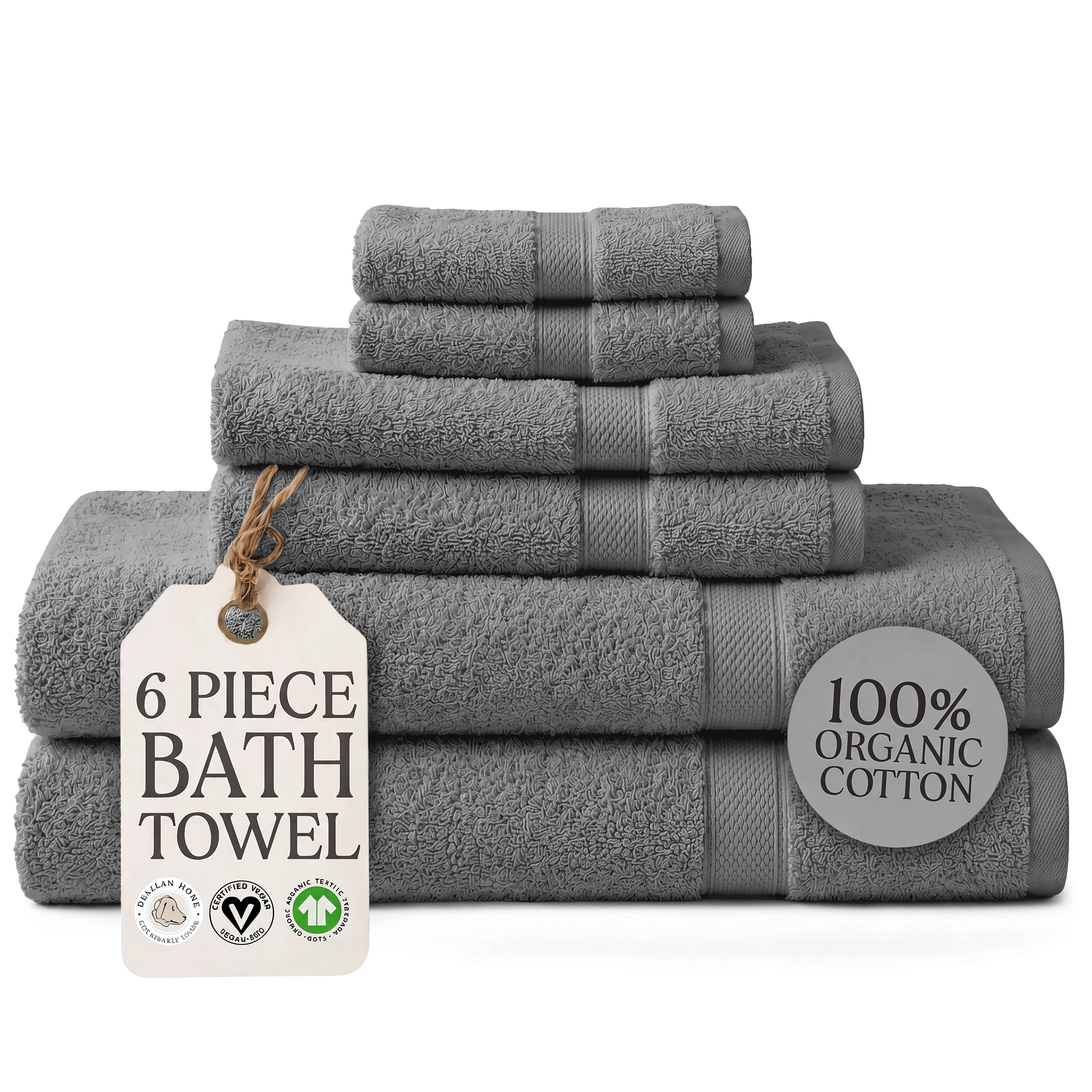 Delilah Home 100% Organic Cotton Bath Towels Collection