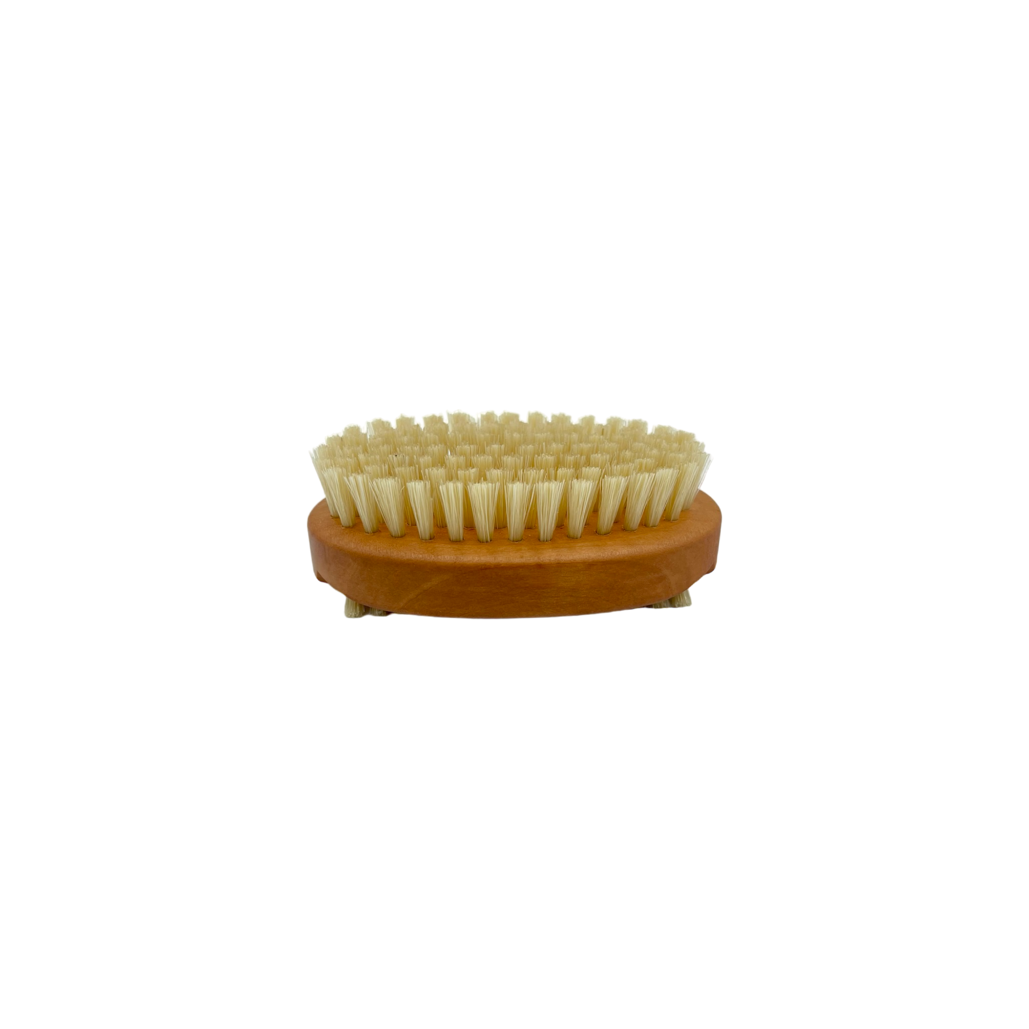 Barefoot brush with wooden base on a white background