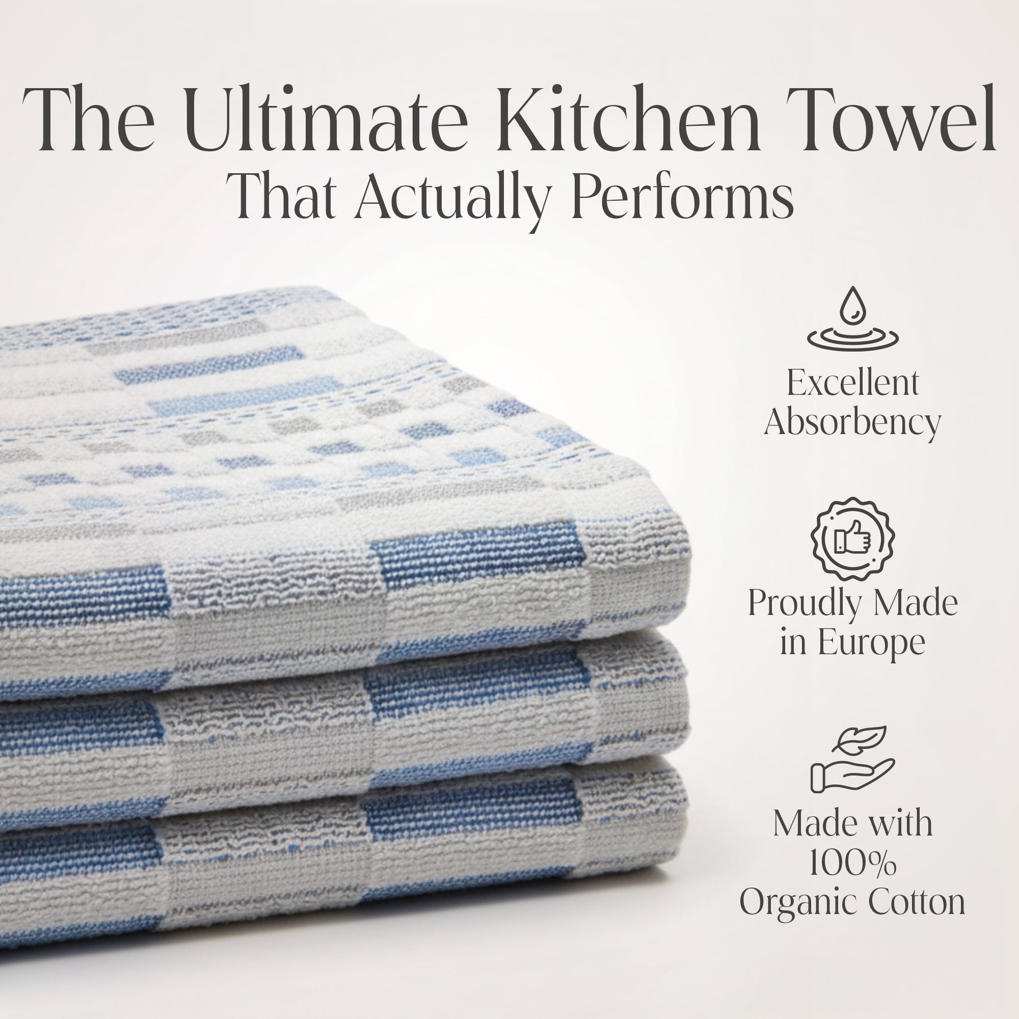 Delilah Home 100% Organic Cotton Kitchen Towels
