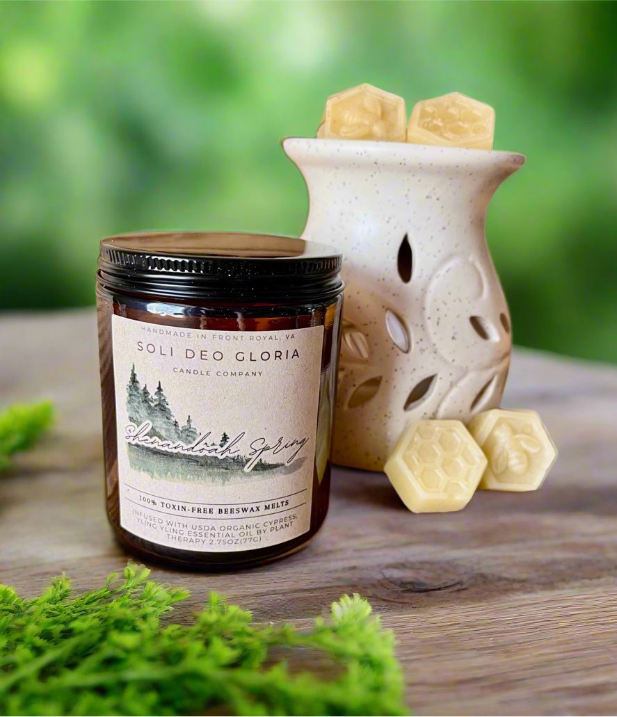 Soli Deo Gloria Candle Company Beeswax Wax Melts | Natural Essential Oil Wax Melts