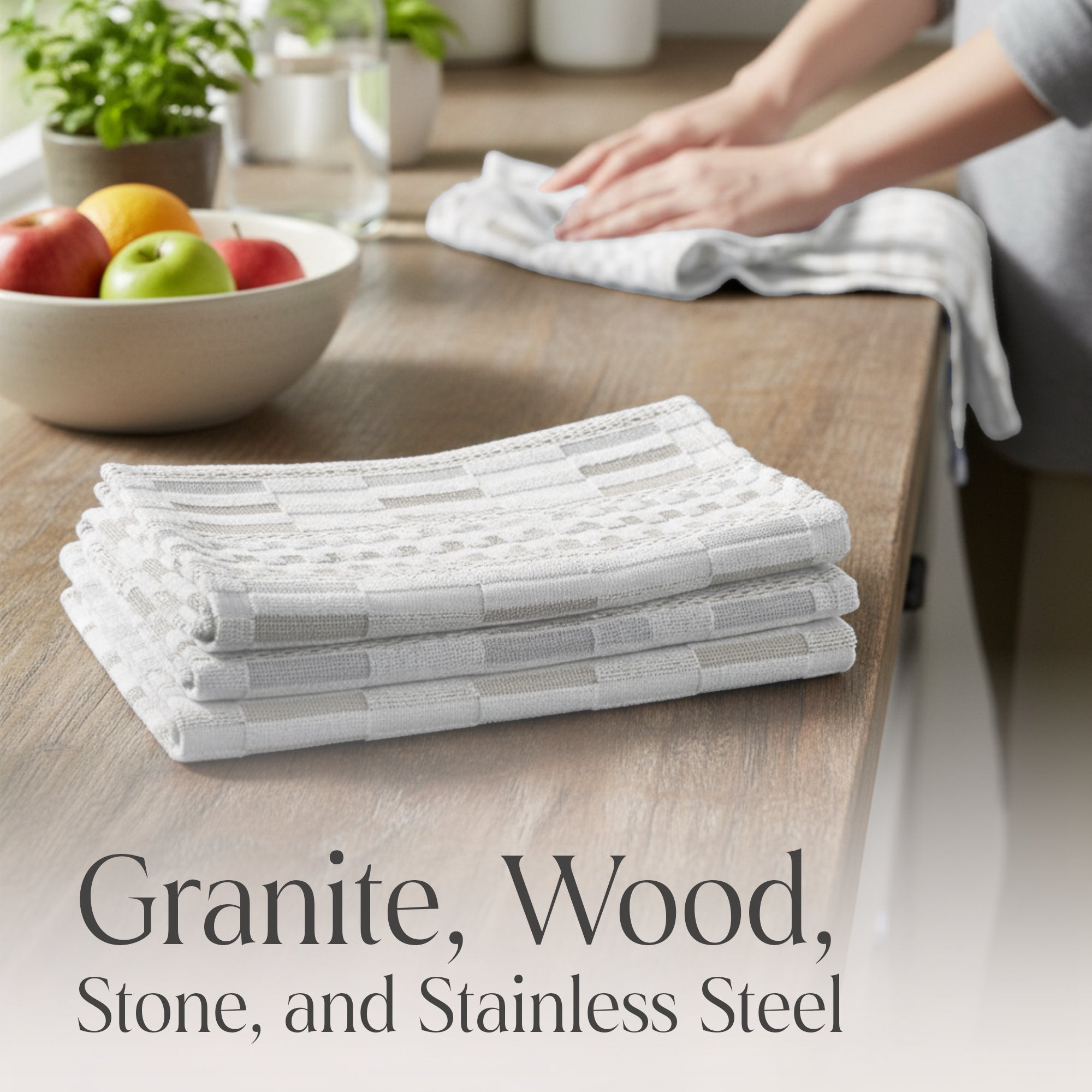 Delilah Home 100% Organic Cotton Kitchen Towels