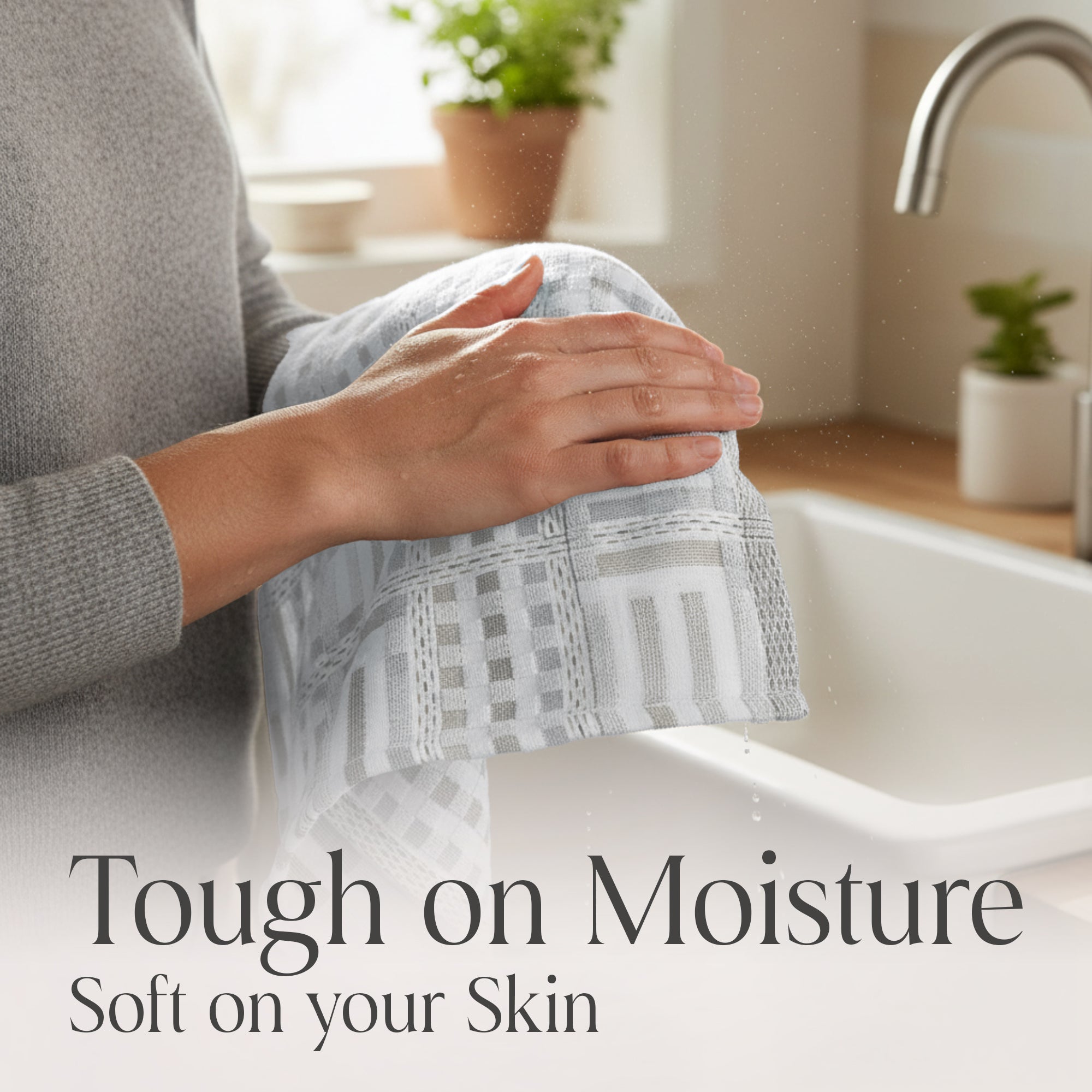 Delilah Home 100% Organic Cotton Kitchen Towels