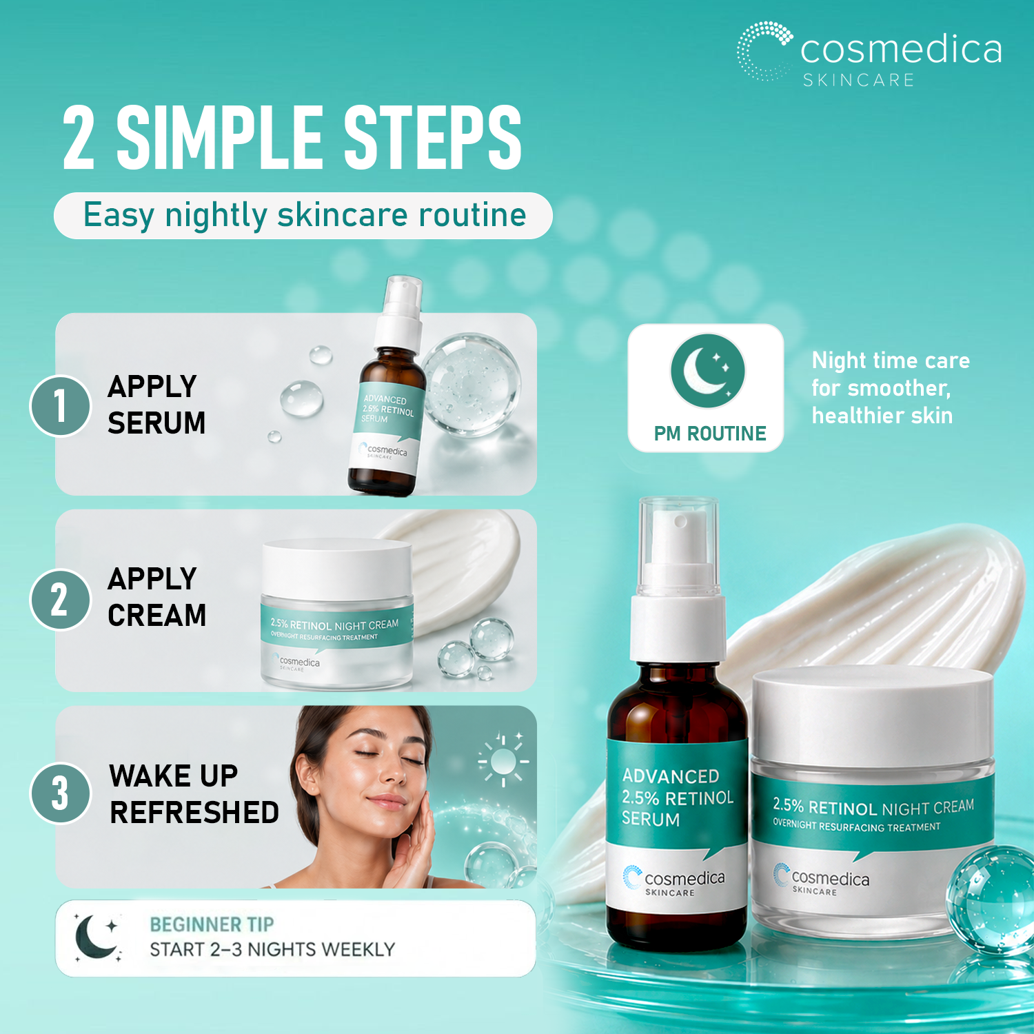 Cosmedica Skincare 2.5% Retinol Facial System