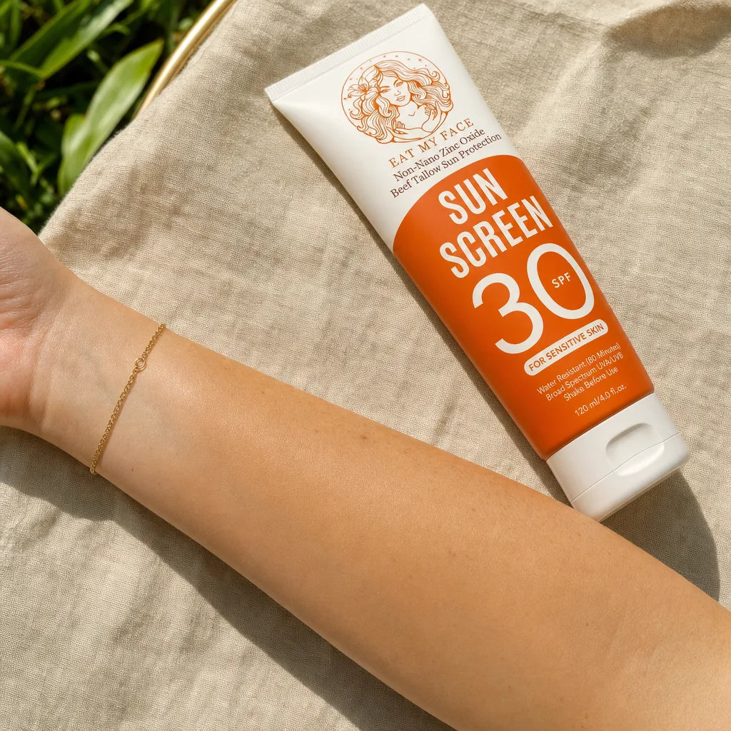 Beef Tallow Sunscreen SPF 30 - Mineral Tube — Eat My Face