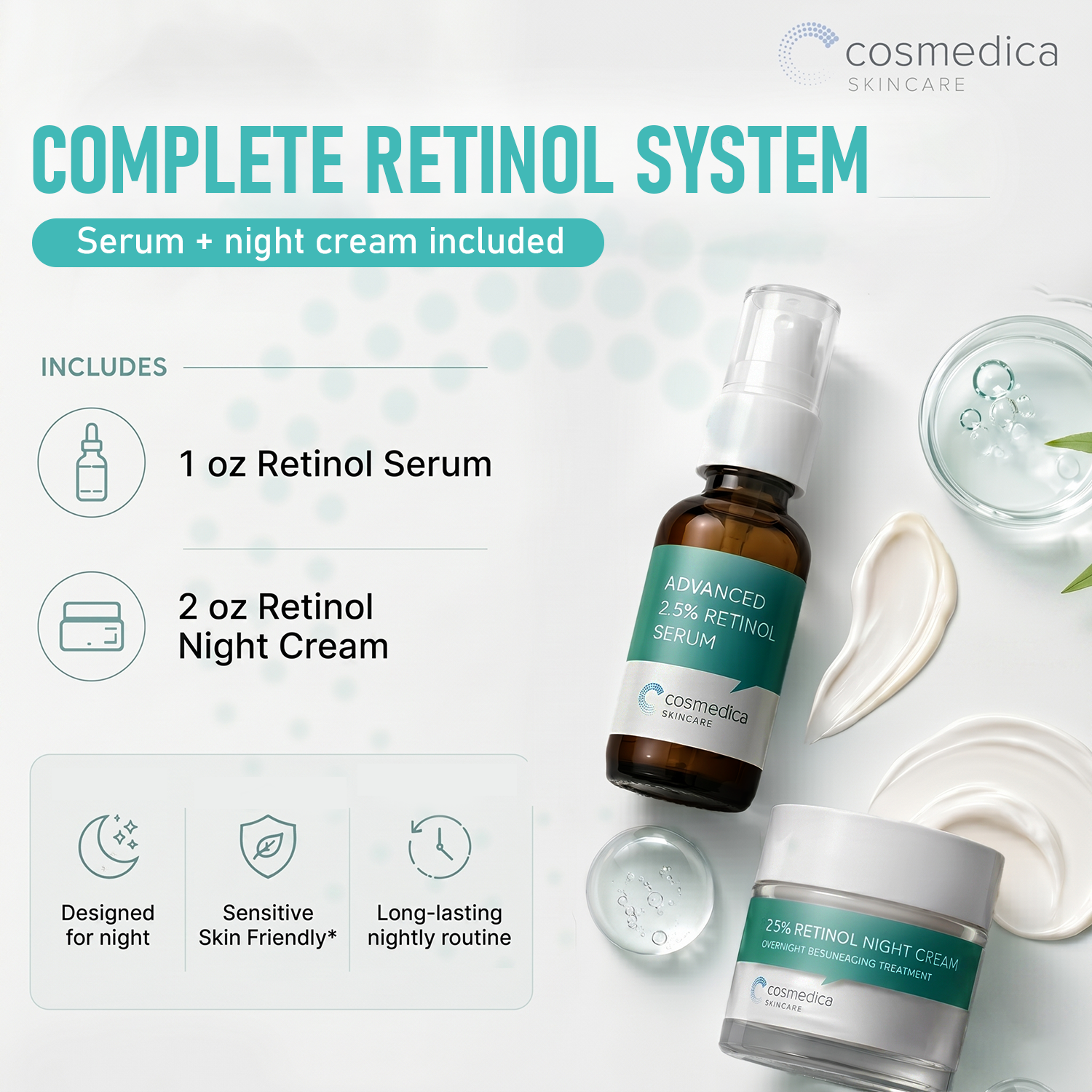 Cosmedica Skincare 2.5% Retinol Facial System