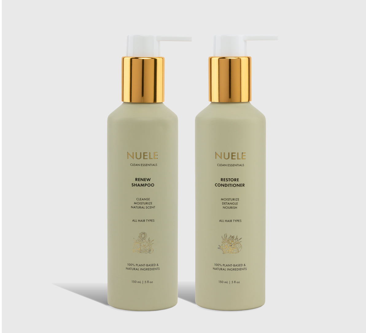 Nuele Renew Shampoo, Restore Conditioner