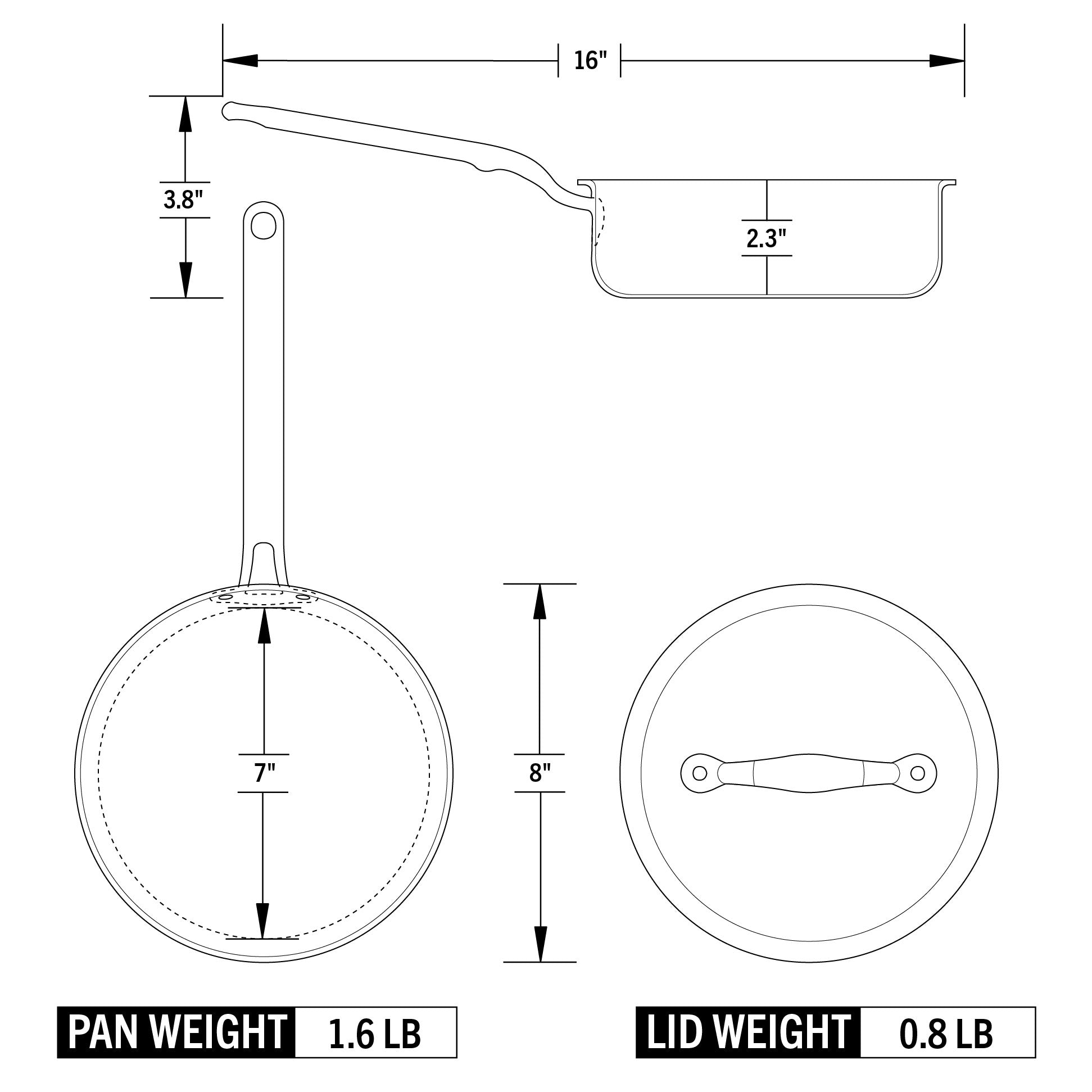 Heritage Steel Eater Series 1.5 Quart Mini Sauté with Lid