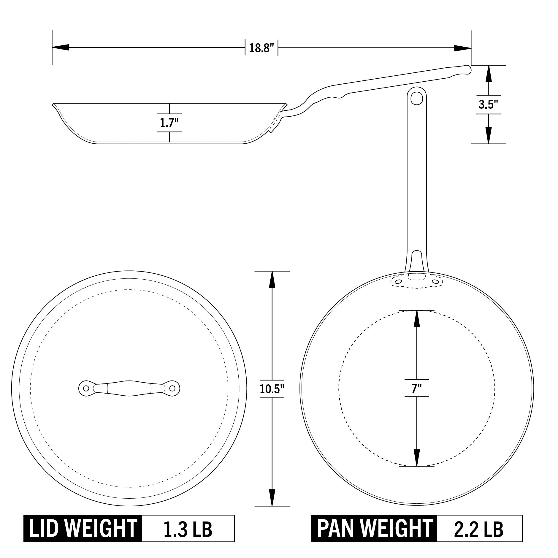 Heritage Steel Eater Series 10.5" Fry Pan with Lid