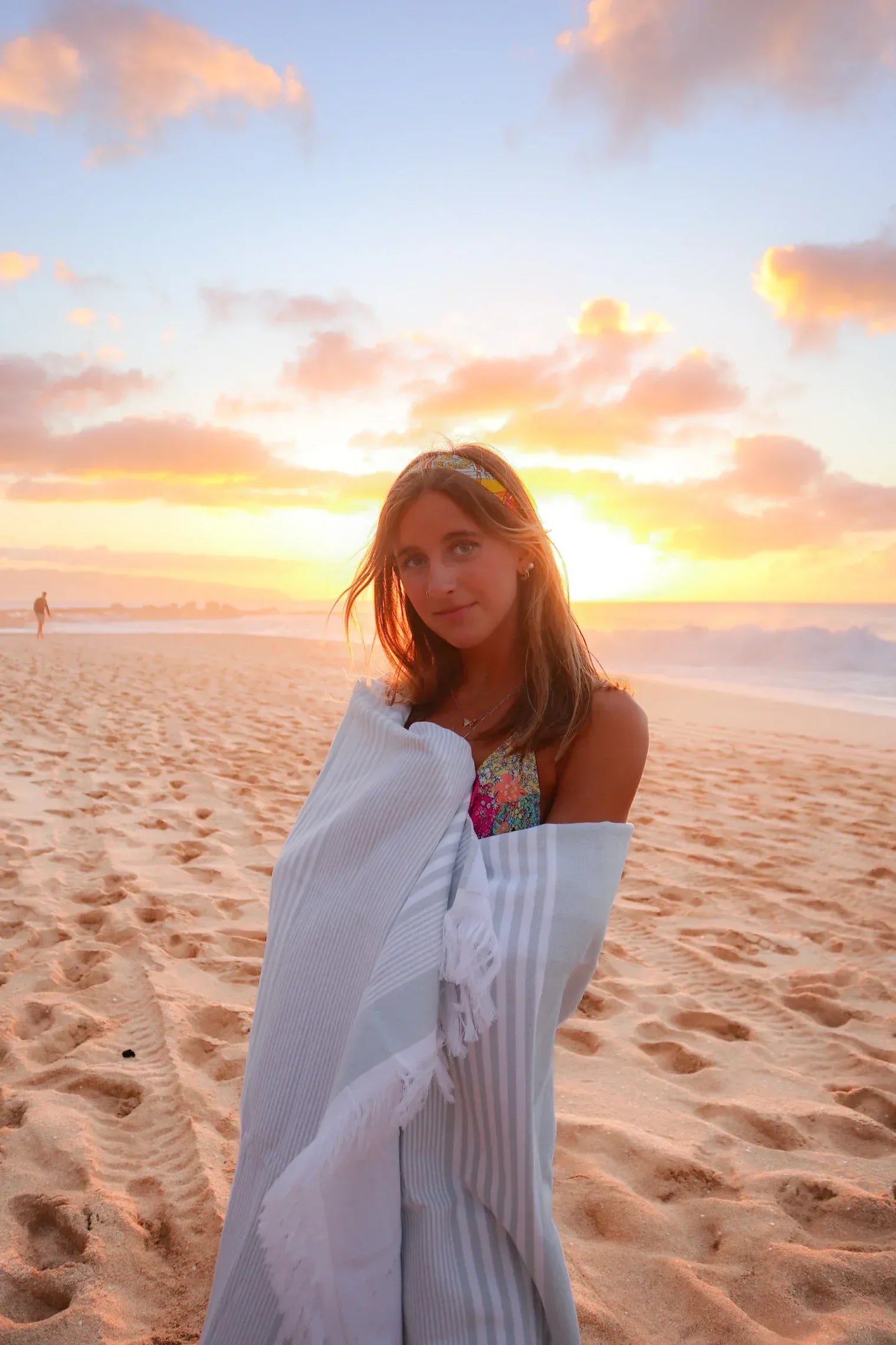 Delilah Home 100% Organic Cotton Sunset Beach Towels