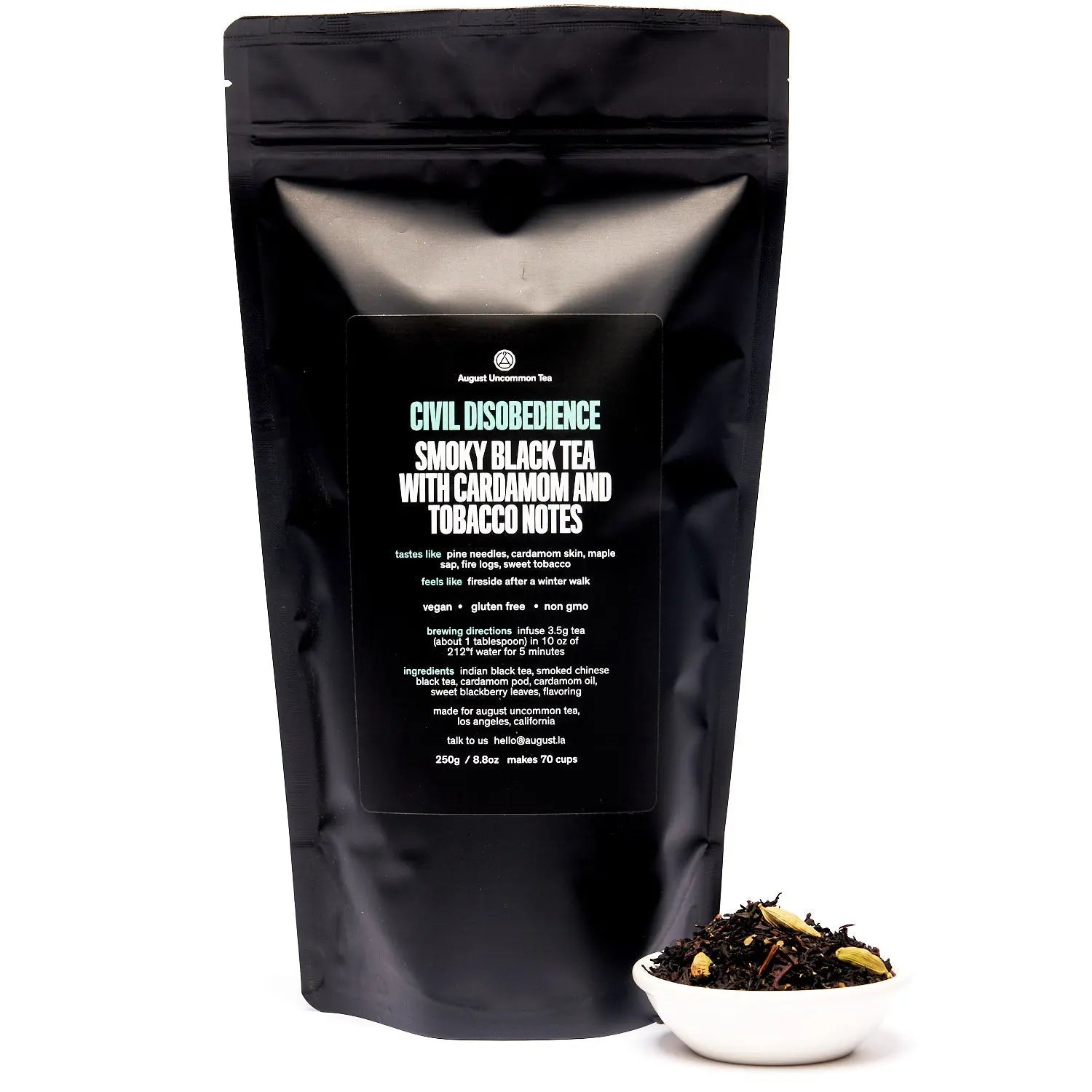 August Uncommon Tea Civil Disobedience - Smoky Cardamom Black Tea
