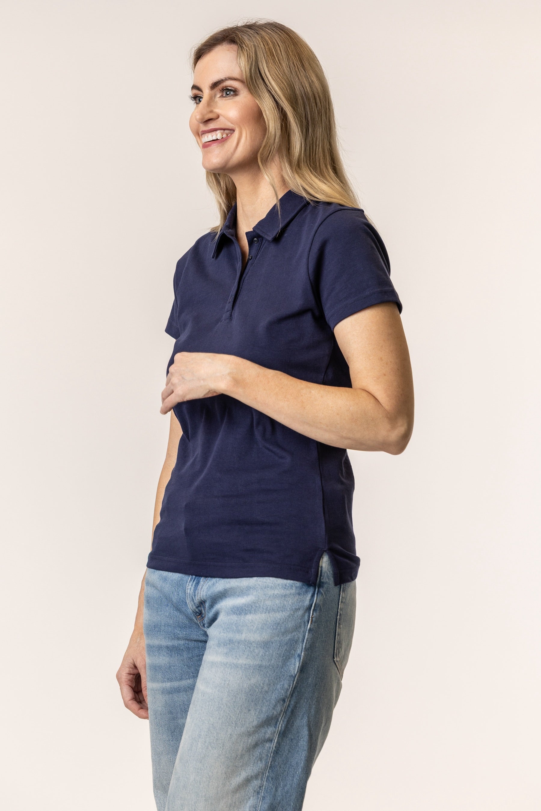 Vottera Women's Organic Cotton Polo - Slim fit