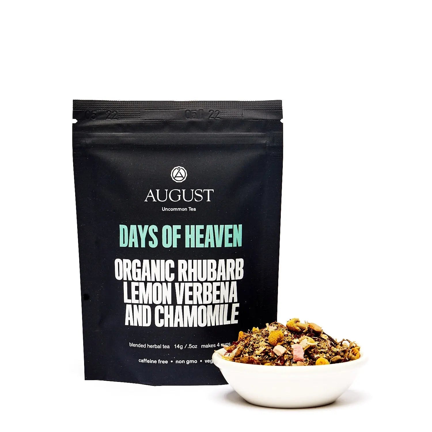 August Uncommon Tea Days of Heaven - Rhubarb Verbena Chamomile Tea (Caffeine Free)