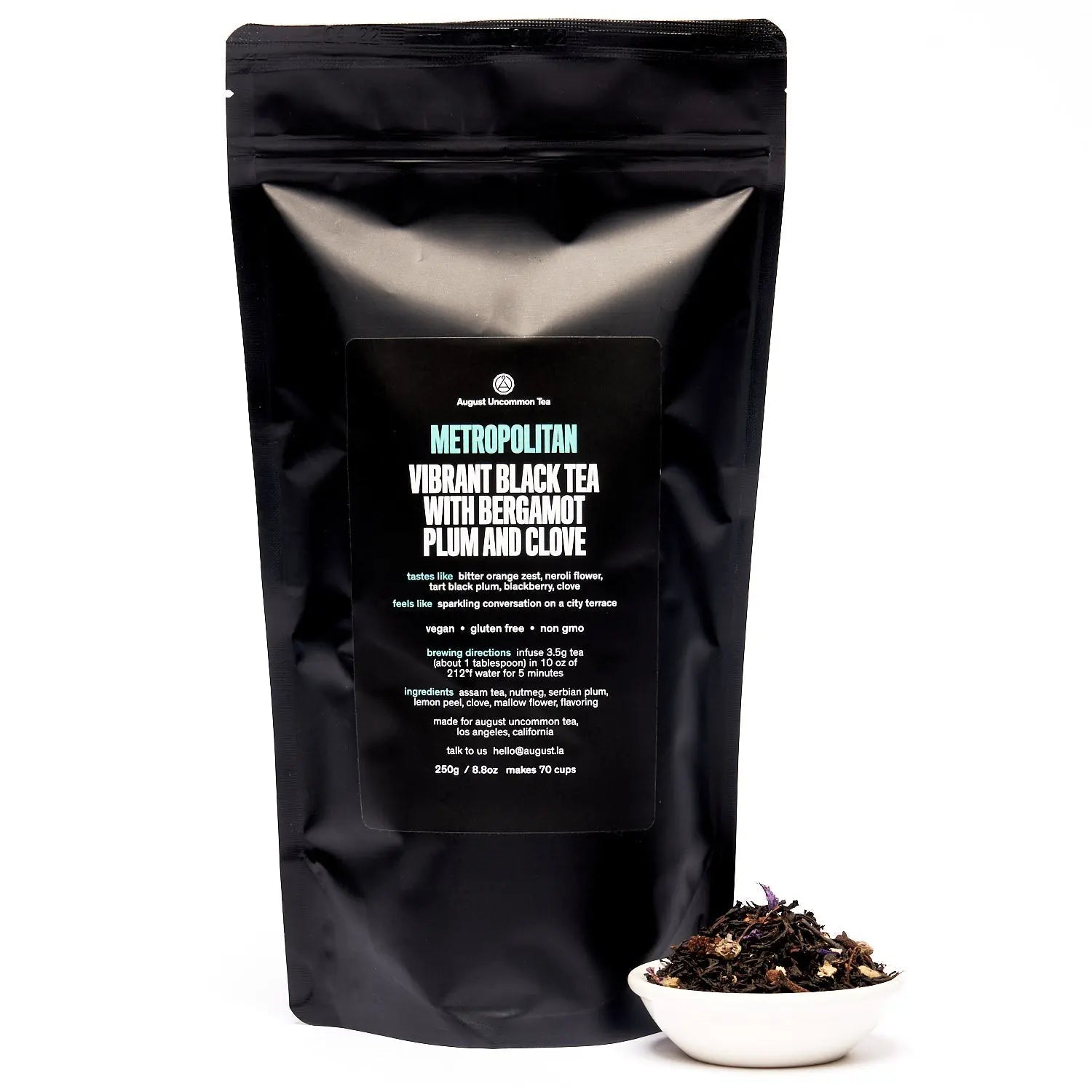 August Uncommon Tea Metropolitan - Bergamot Plum Earl Grey Black Tea