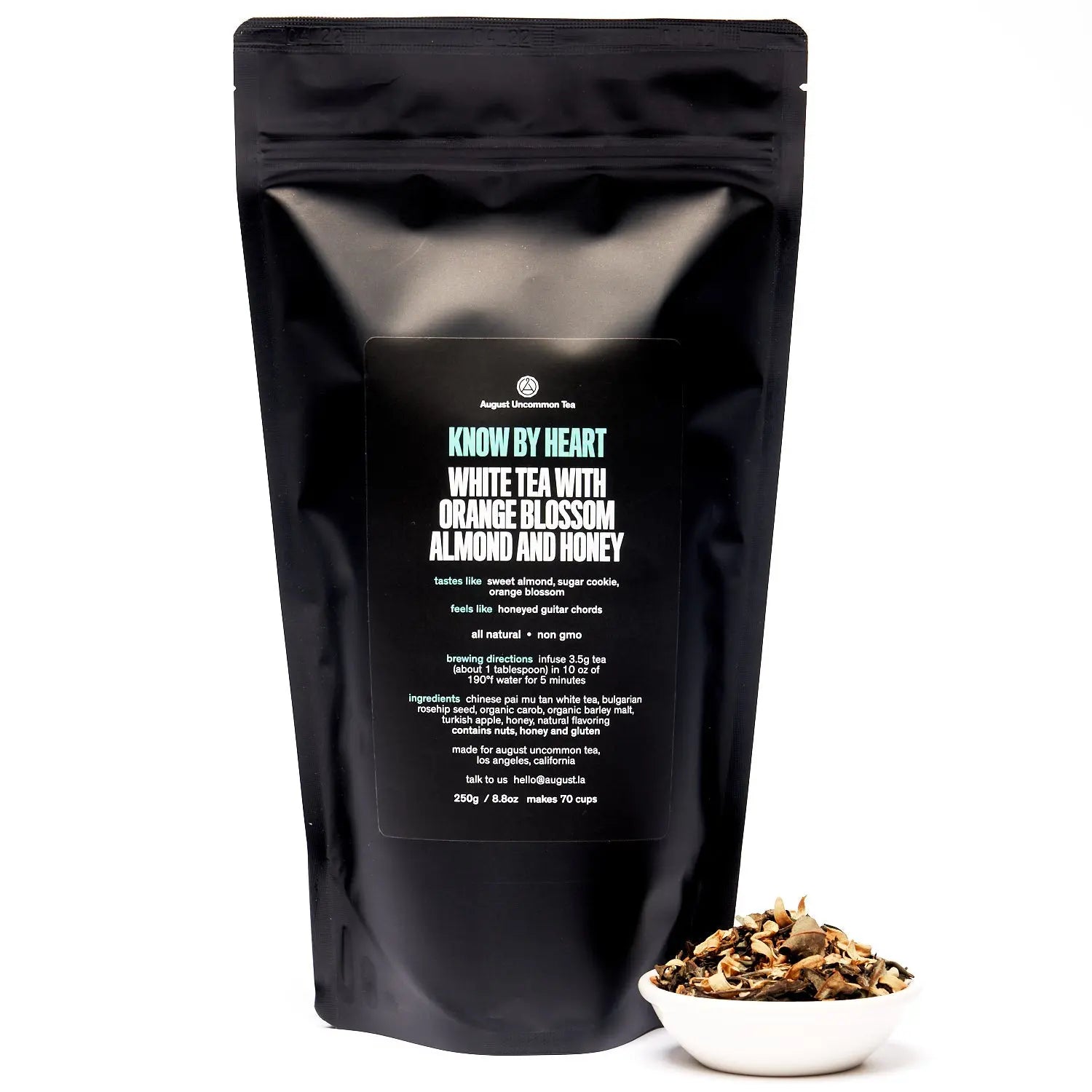 August Uncommon Tea Know by Heart - Orange Blossom Almond White Tea