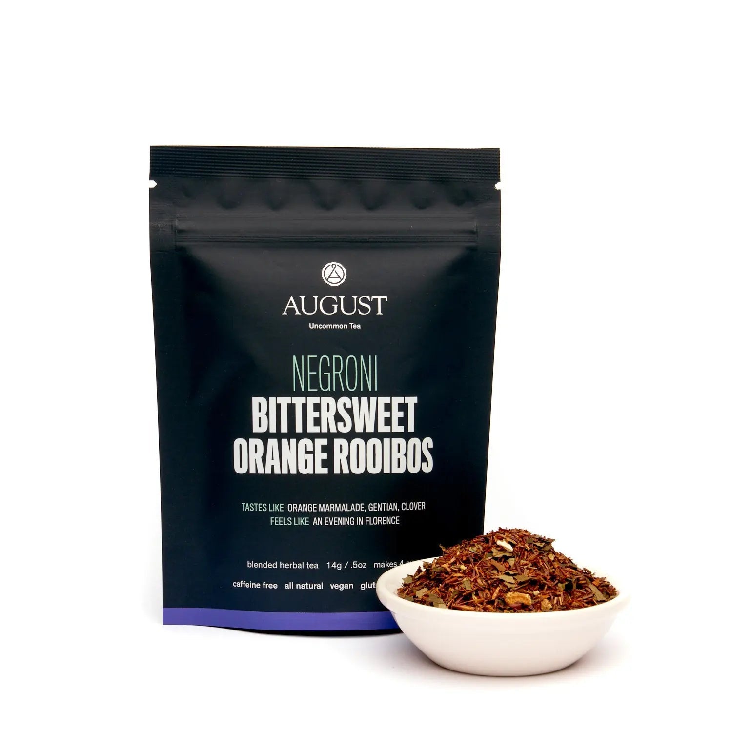 August Uncommon Tea Negroni - Bittersweet Orange Rooibos Tea (Caffeine Free)