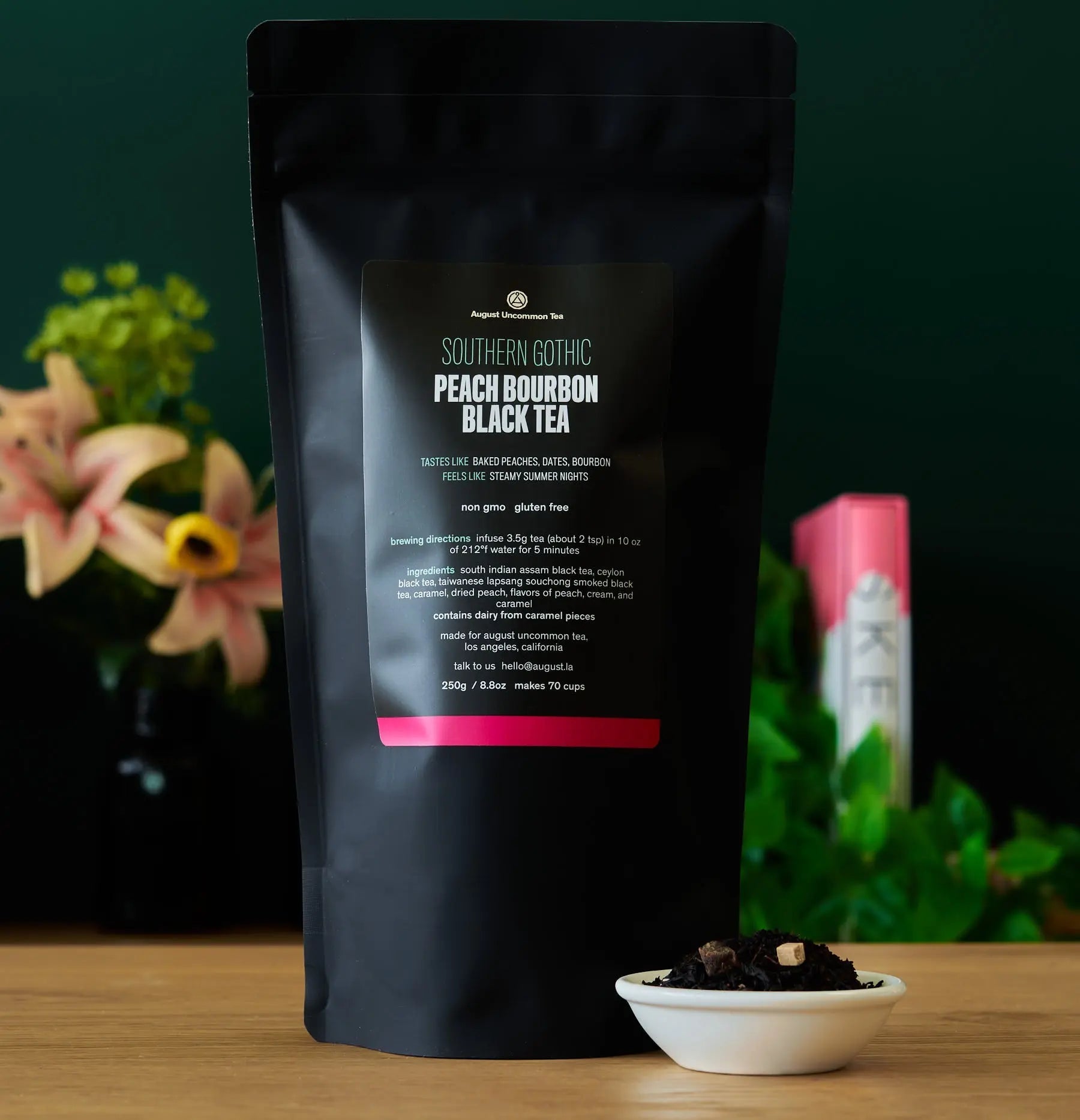 August Uncommon Tea Southern Gothic - Peach Bourbon Black Tea
