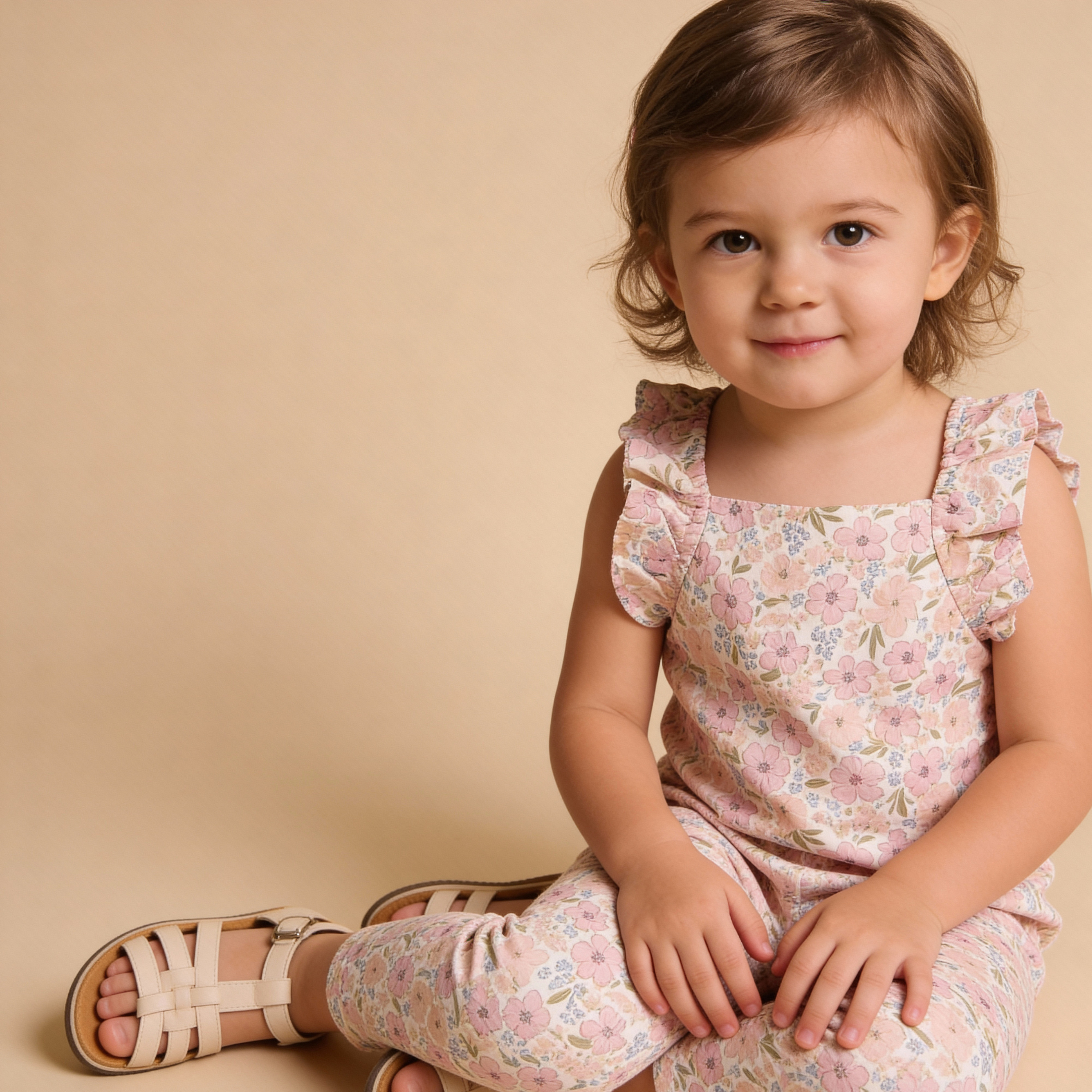 Makemake Organics - Organic Flutter Romper - Peony