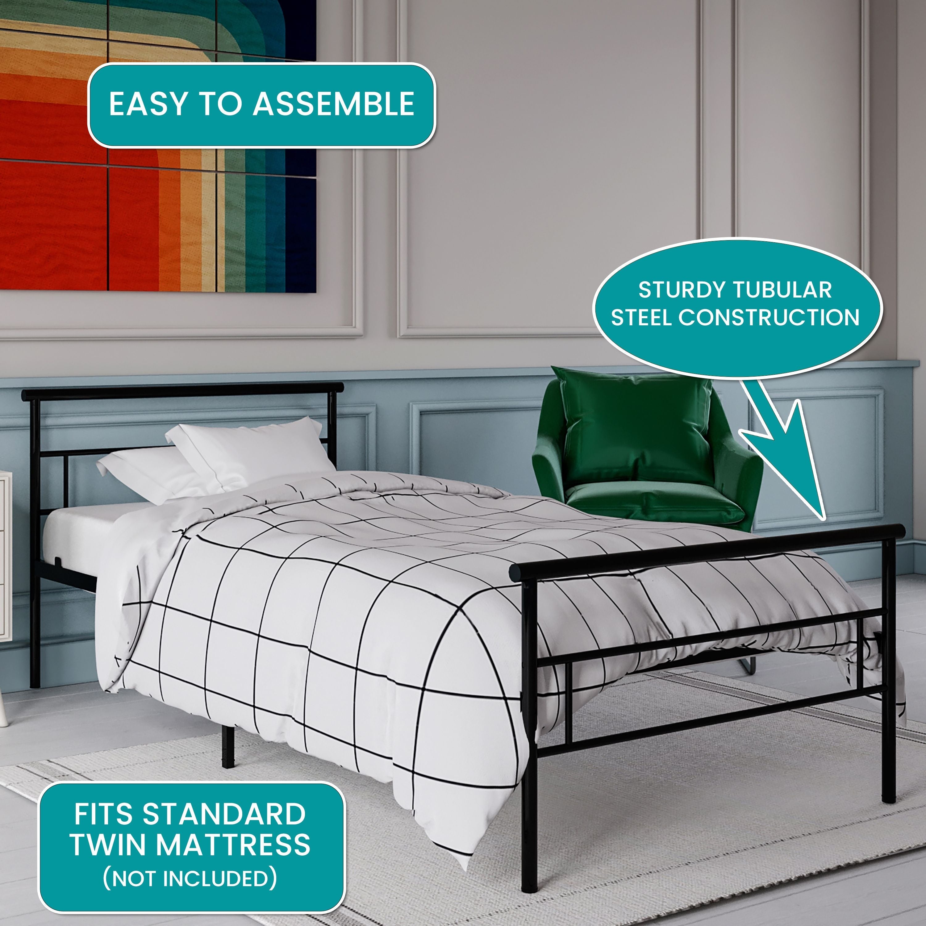 BK Furniture Seattle Twin Bed