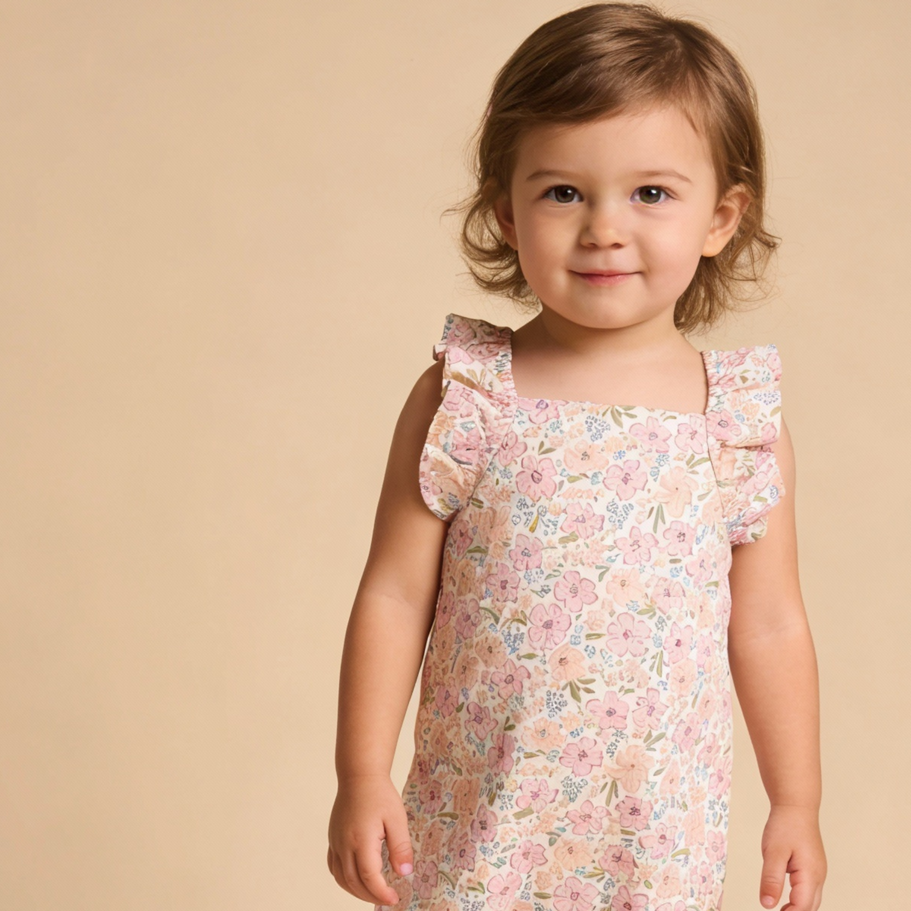 Makemake Organics - Organic Flutter Romper - Peony