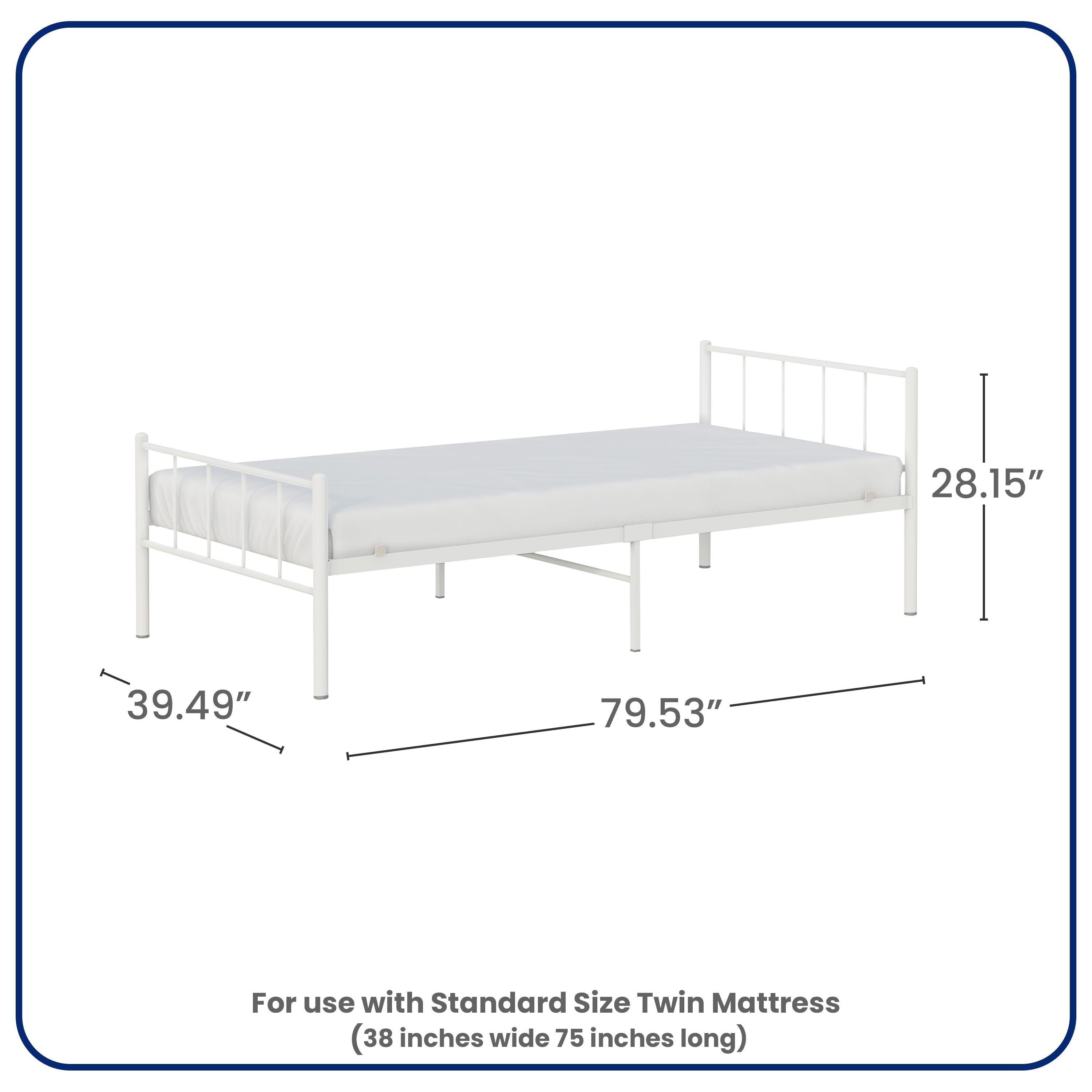 BK Furniture Austin Metal Twin Bed