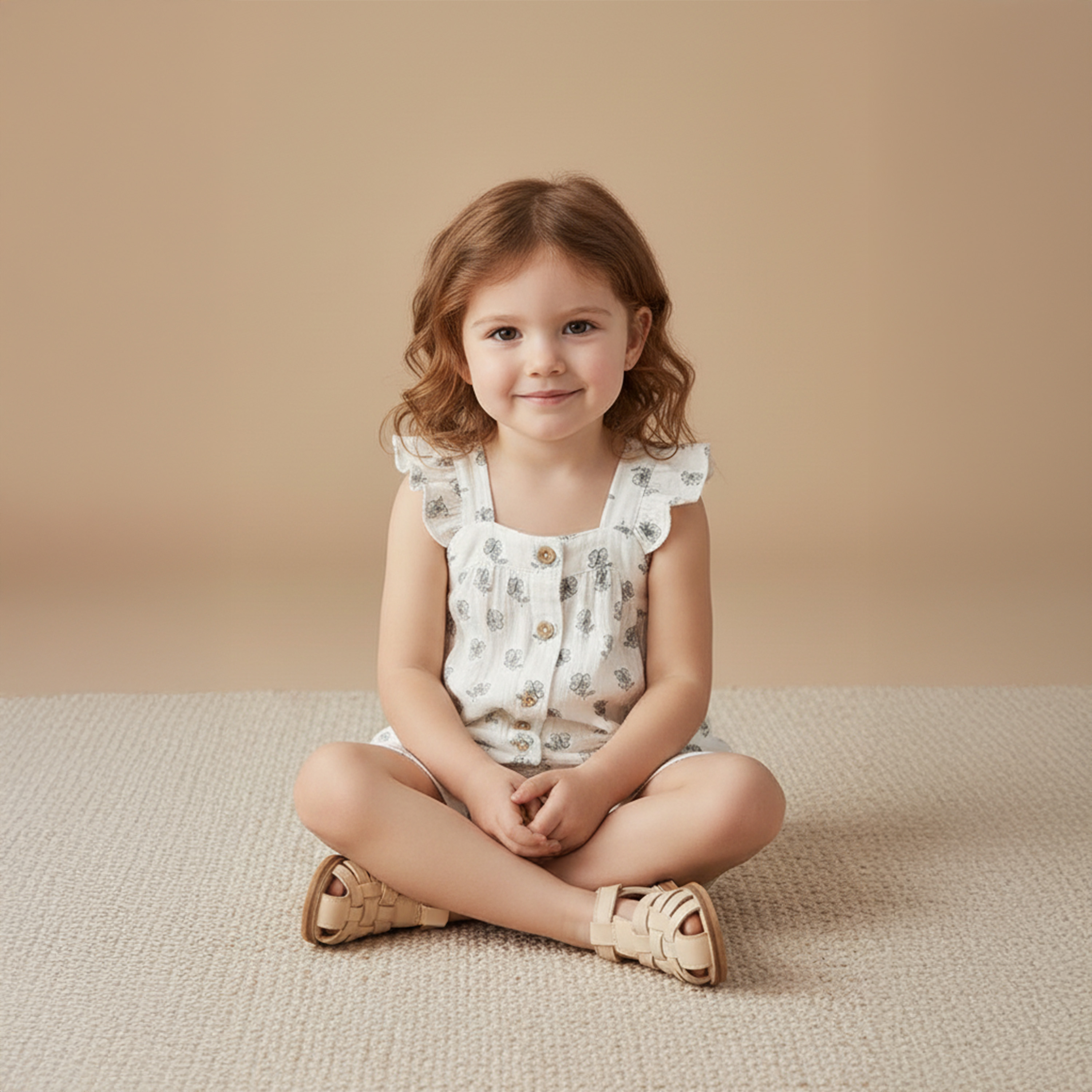 Makemake Organics - Organic Flutter Top & Shorts Set - Poppy
