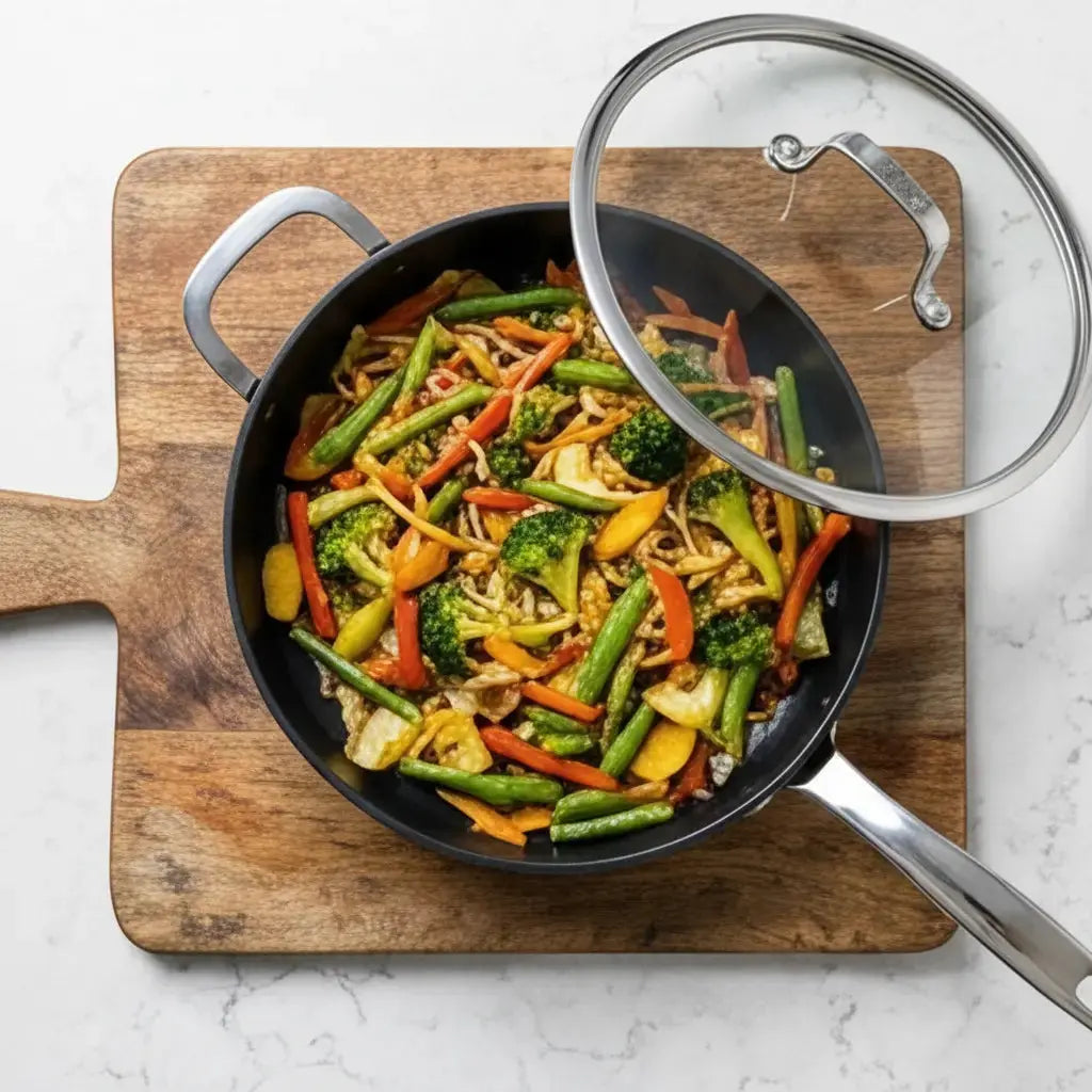 Alva Cookware Ceramic Nonstick Sauté Pan with Lid, 4-Qt