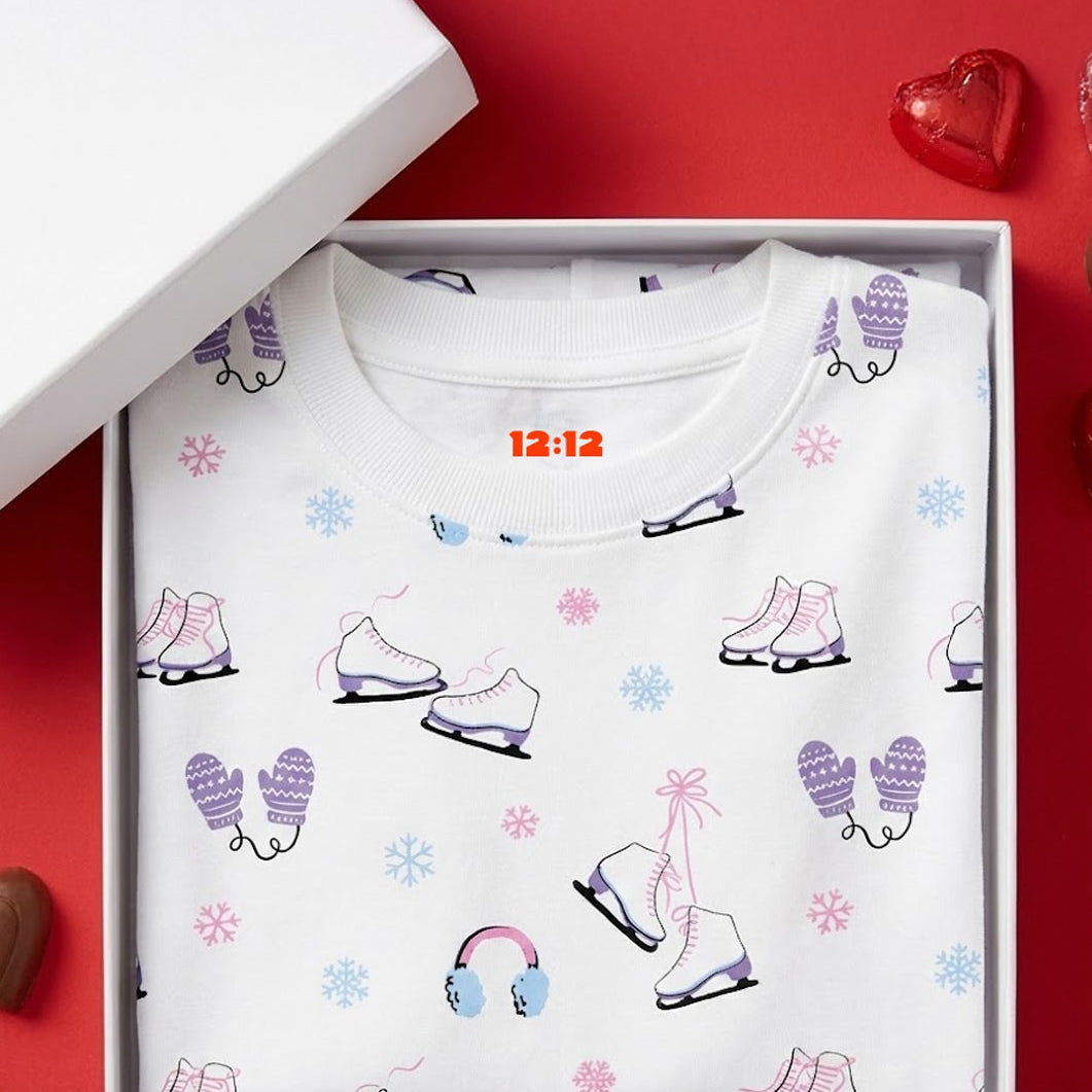 12|12 The Organic Long Sleeve Pajama Set [Figure Skating]