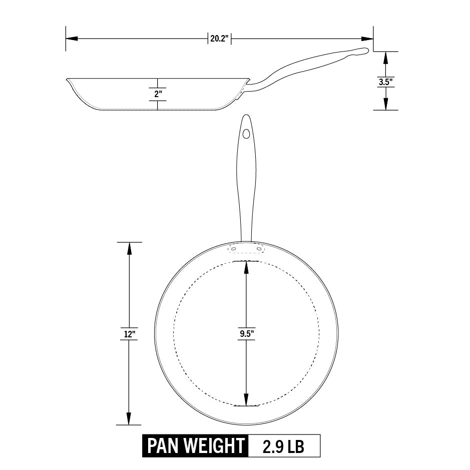 Heritage Steel Titanium Series 12" Fry Pan