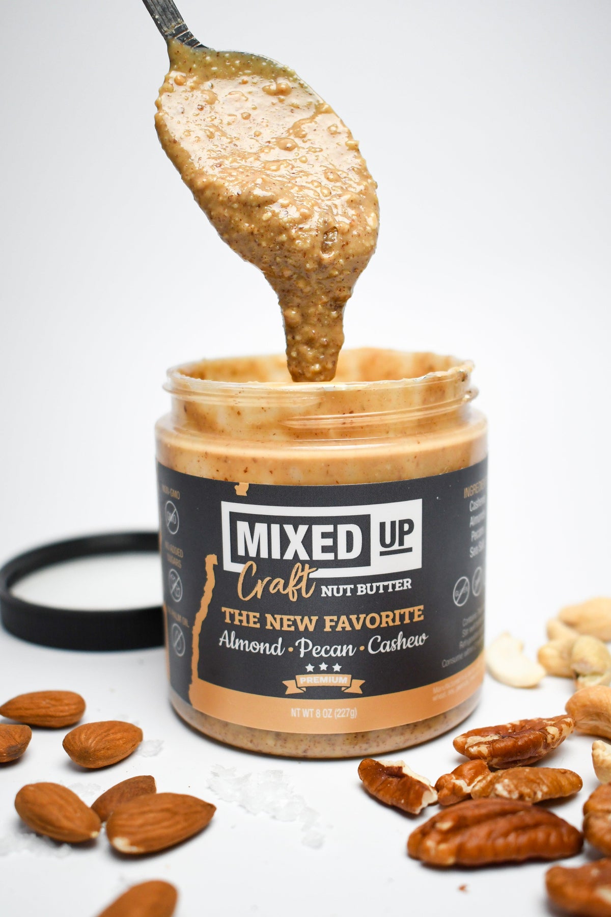 Mixed Up Foods "The New Favorite" - Almond, Pecan, and Cashew Nut Butter - 4 Pack