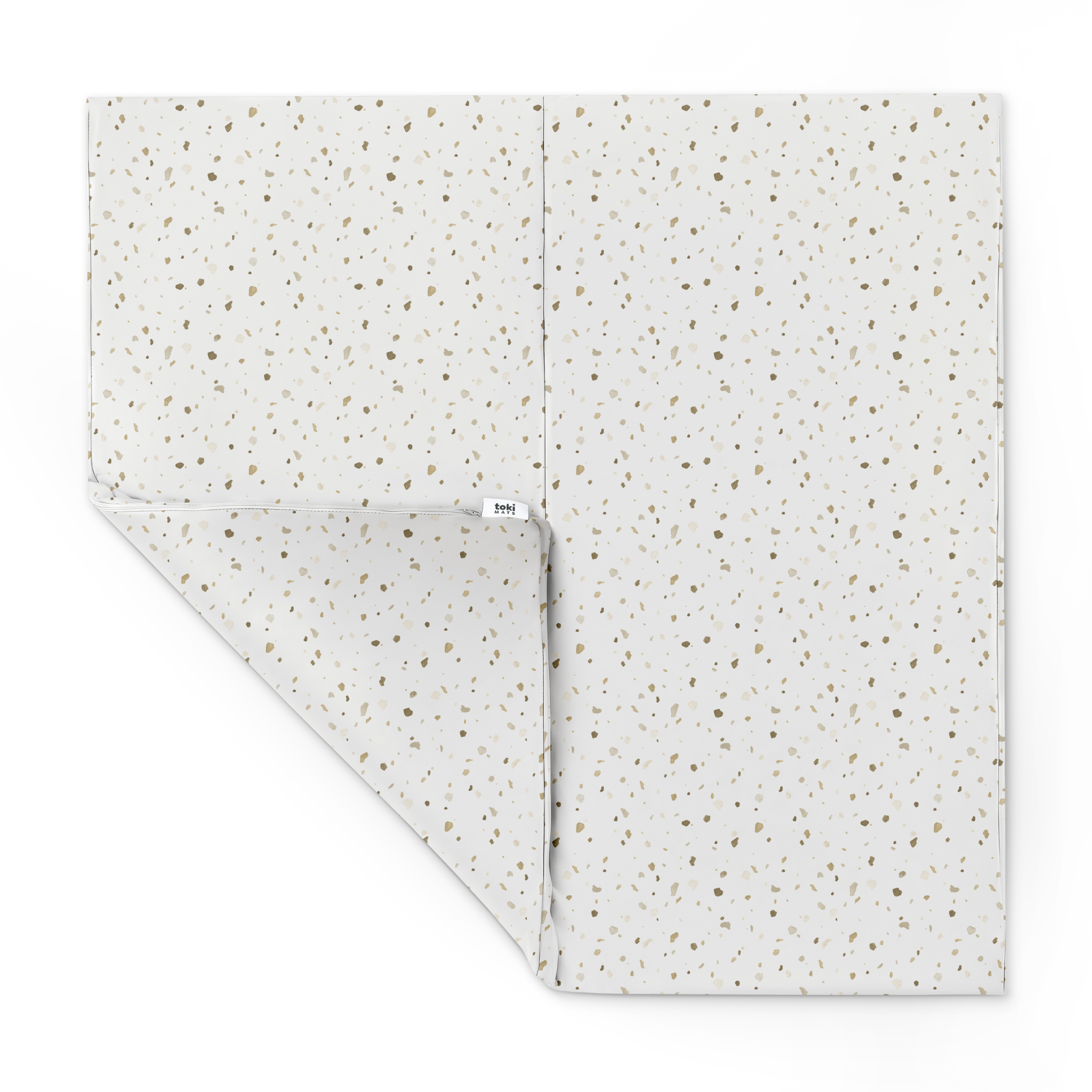 Speckled patterned blanket on a white background