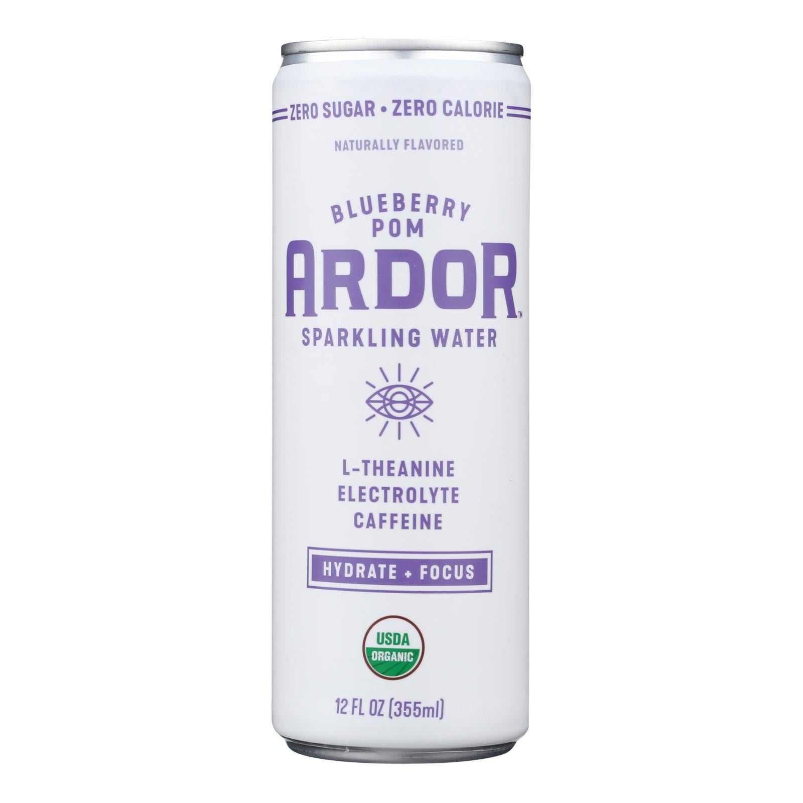 Ardor Sparkling Water - 12 Pack of 12 oz. Cans