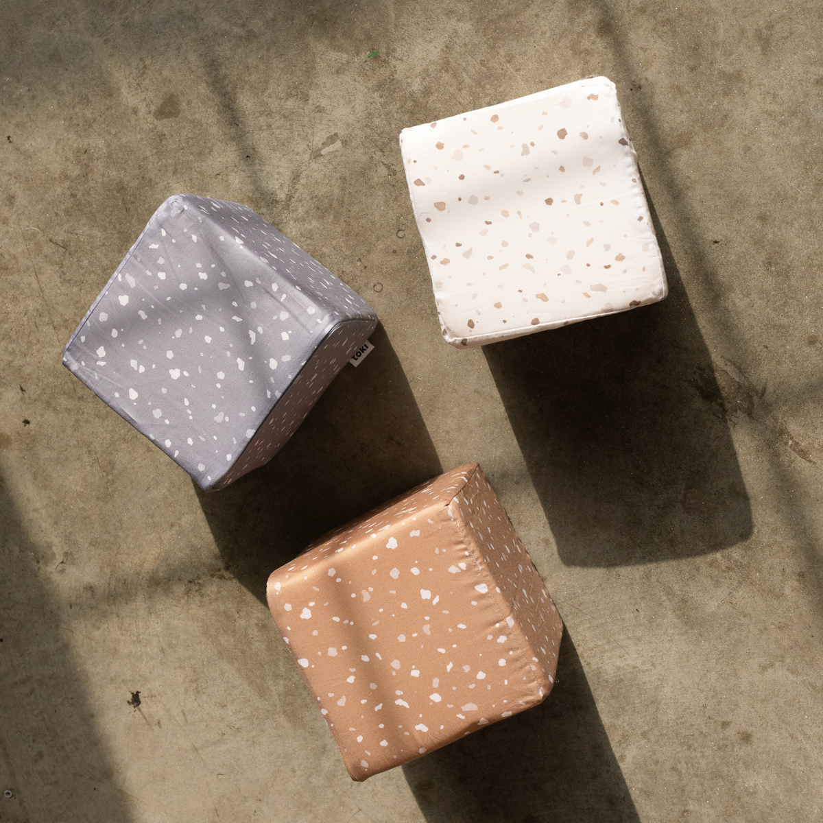 Toki Kids Terrazzo Slate Play Cube