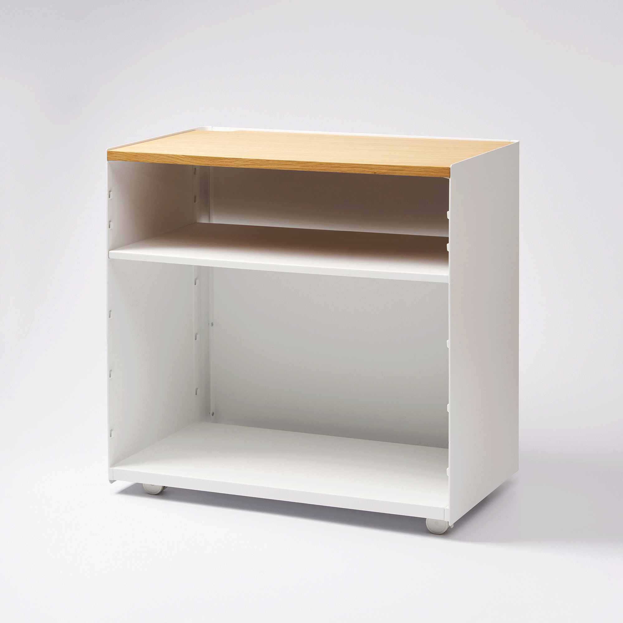 Yamazaki Home Mobile Hideaway Storage Cart (23" H) - Steel + Wood