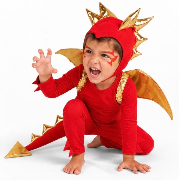 Band of the Wild Sunfire Red Dragon with Gold Wings