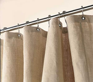 Bean Products Hemp Shower Curtain – Bath, Tub + Stall Sizes – Made in USA