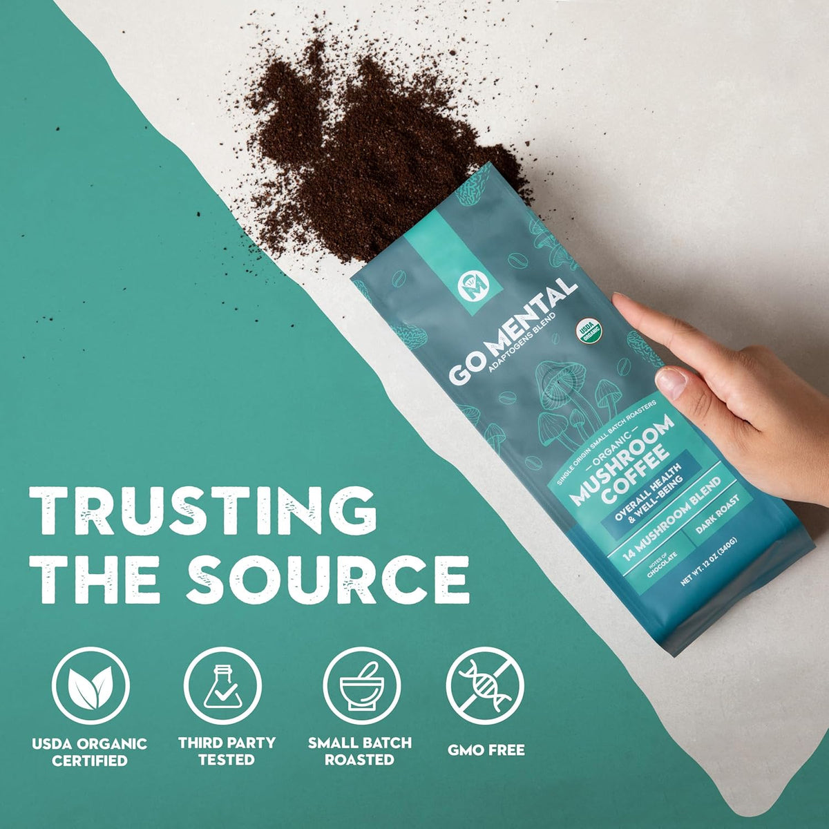 GO MENTAL 14 mushroom coffee blend — product image 5